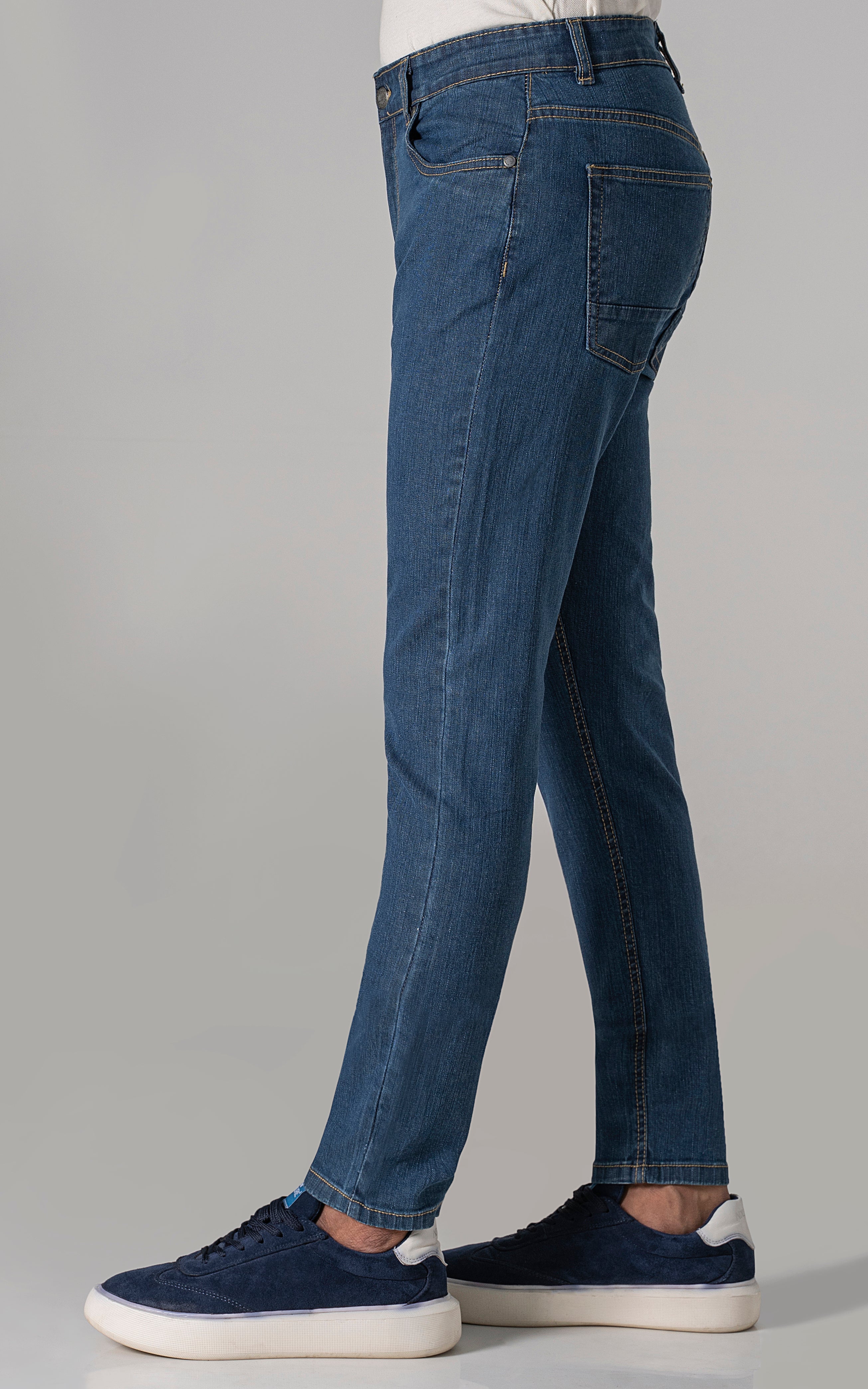 SLIM LEG JEANS MID BLUE