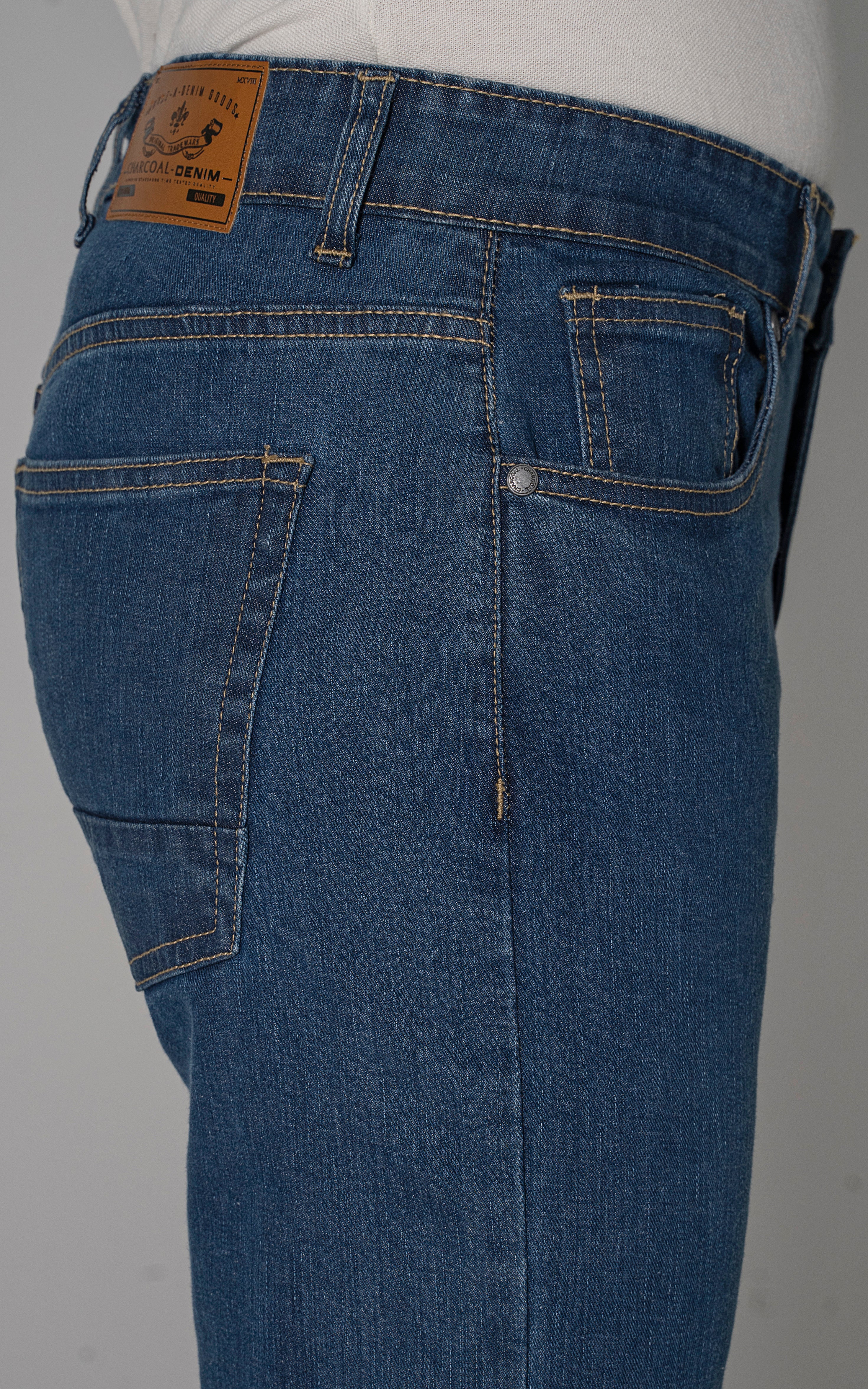 SLIM LEG JEANS MID BLUE