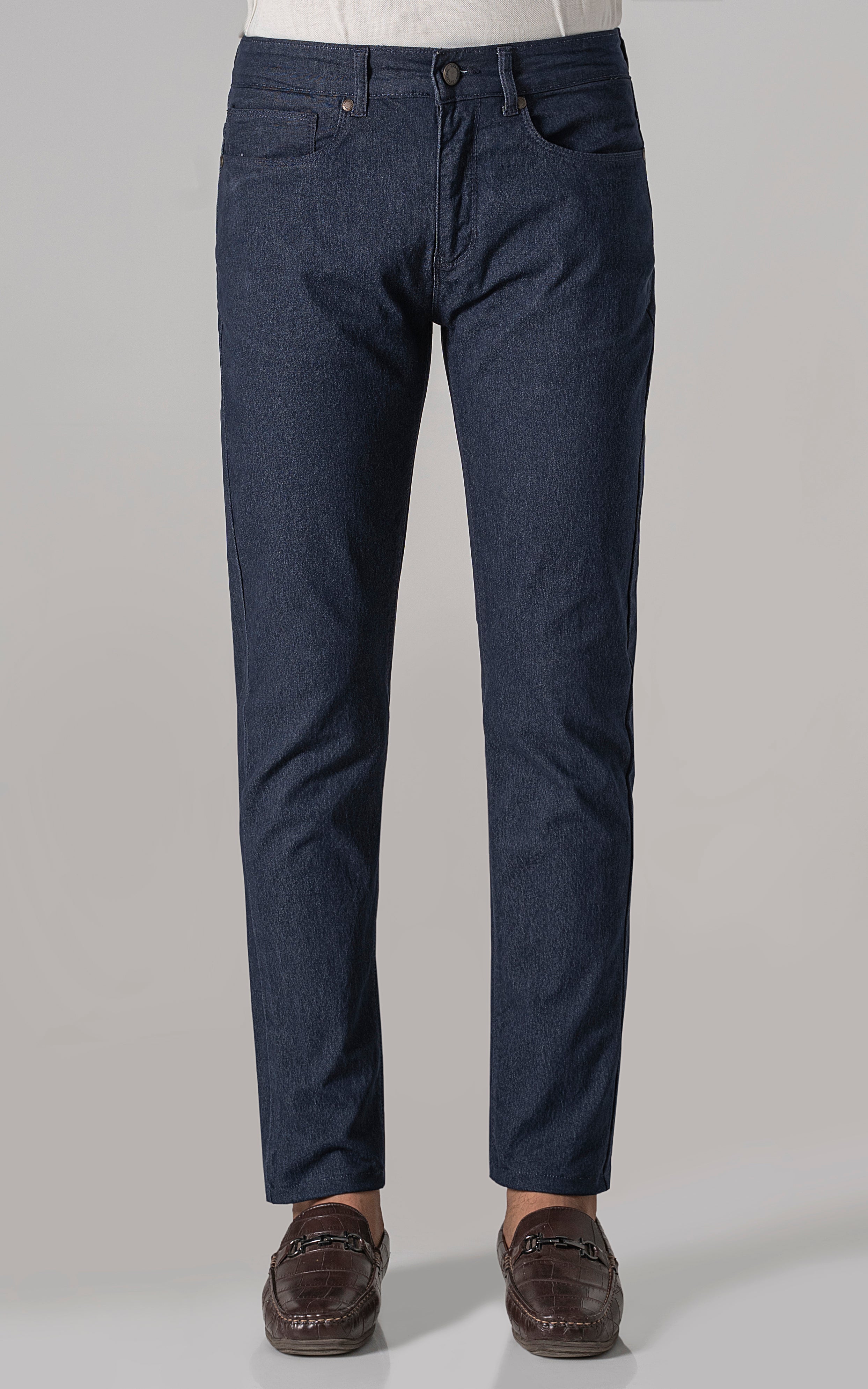 BASIC 5-POCKET MELANGE PANT NAVY