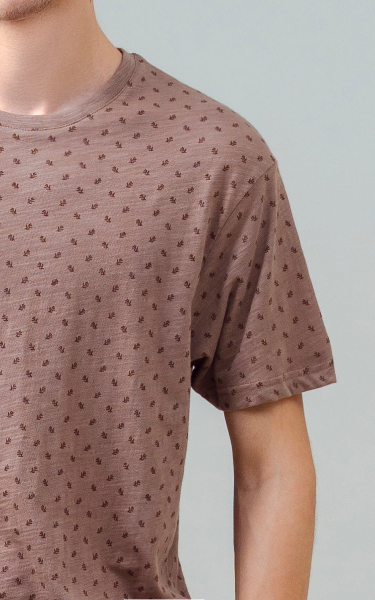 REGULAR FIT PRINTED T SHIRT KHAKI