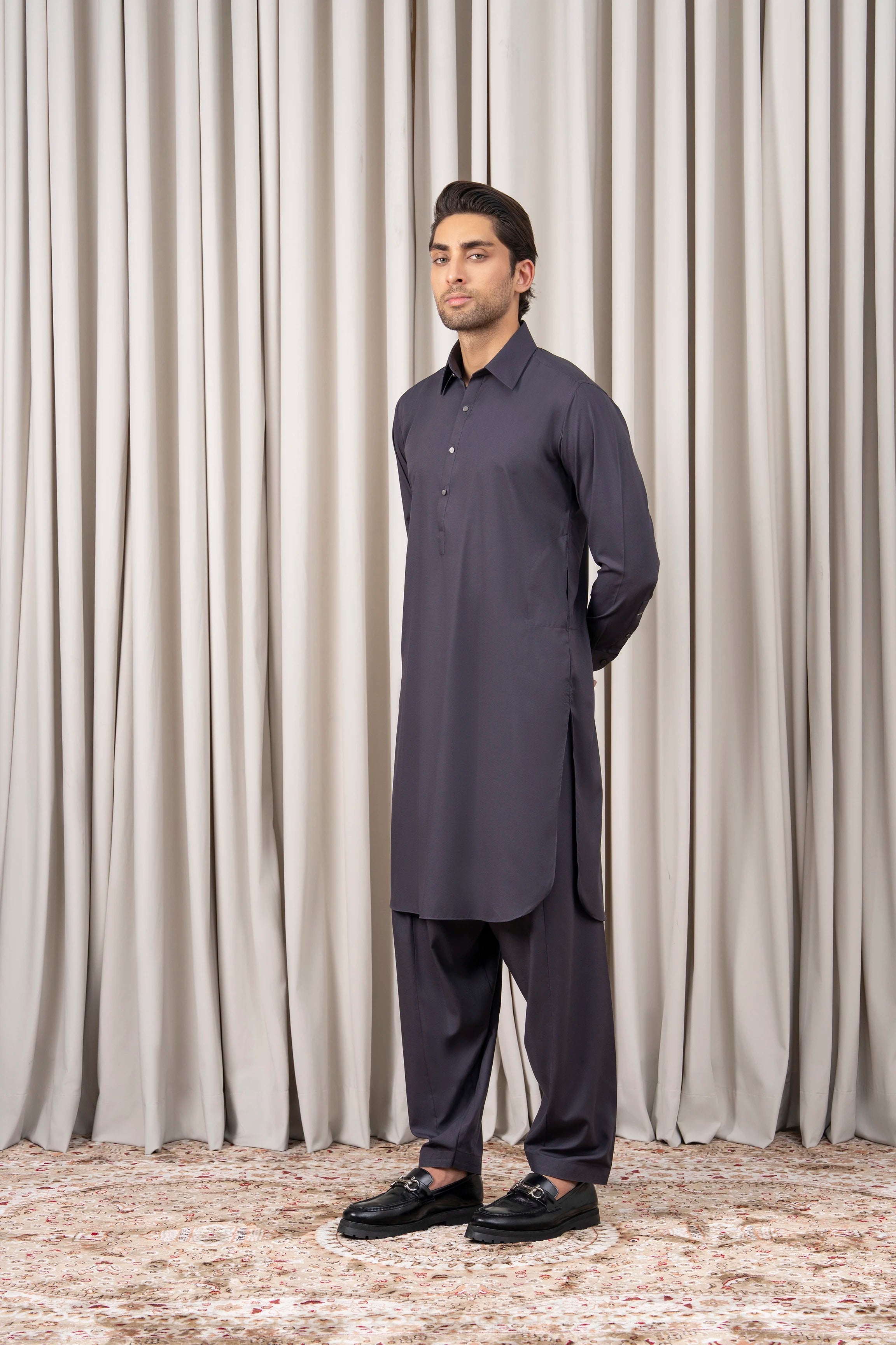BLENDED KAMEEZ SHALWAR - SIGNATURE COLLECTION MID GREY