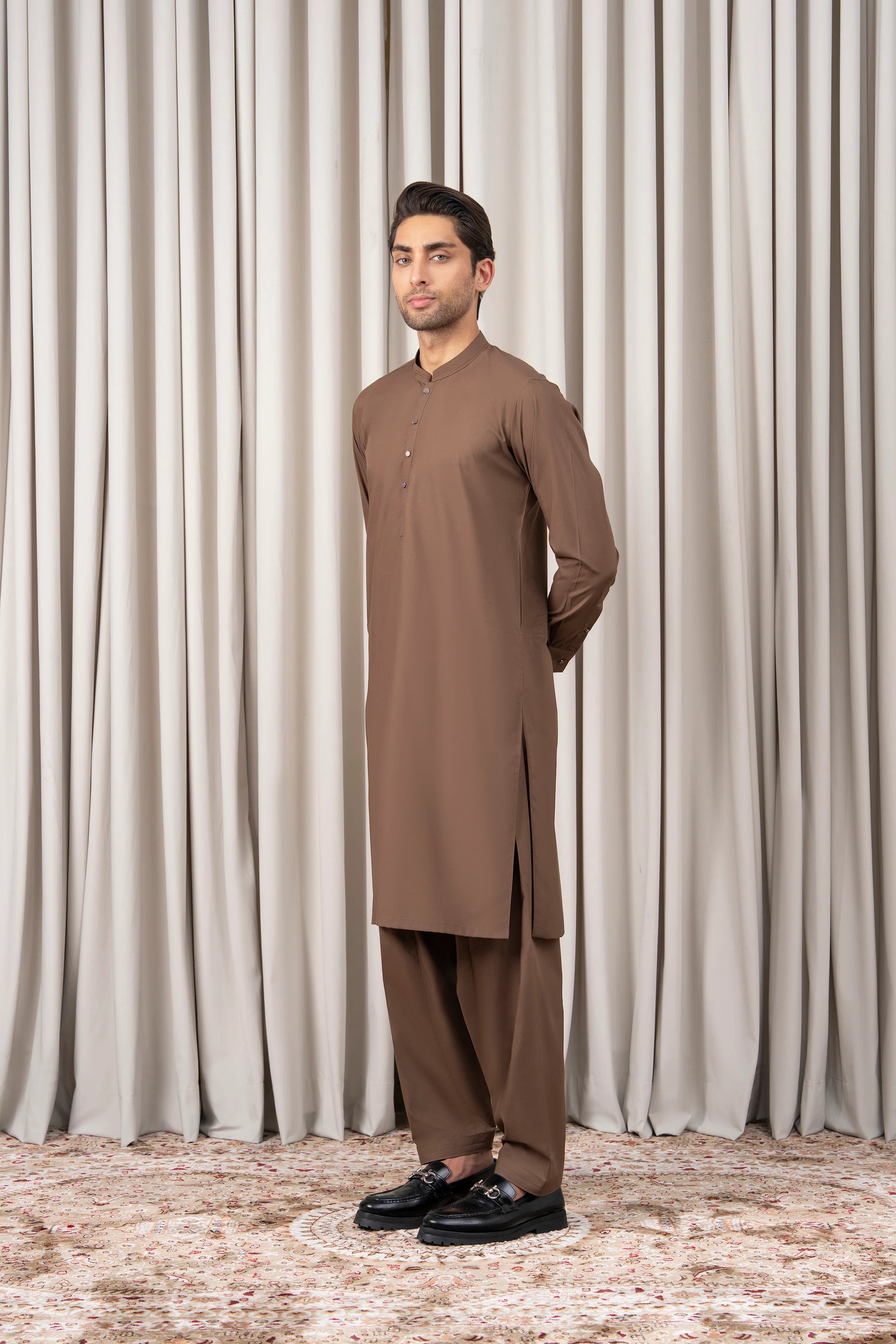 BLENDED KAMEEZ SHALWAR - PREMIUM COLLECTION BROWN