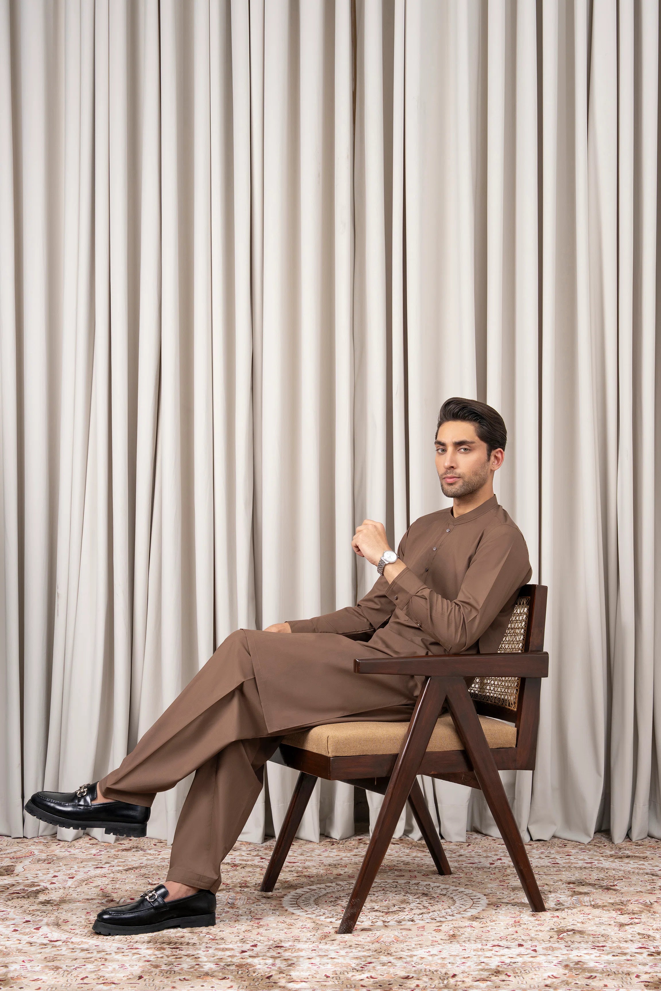 BLENDED KAMEEZ SHALWAR - PREMIUM COLLECTION BROWN
