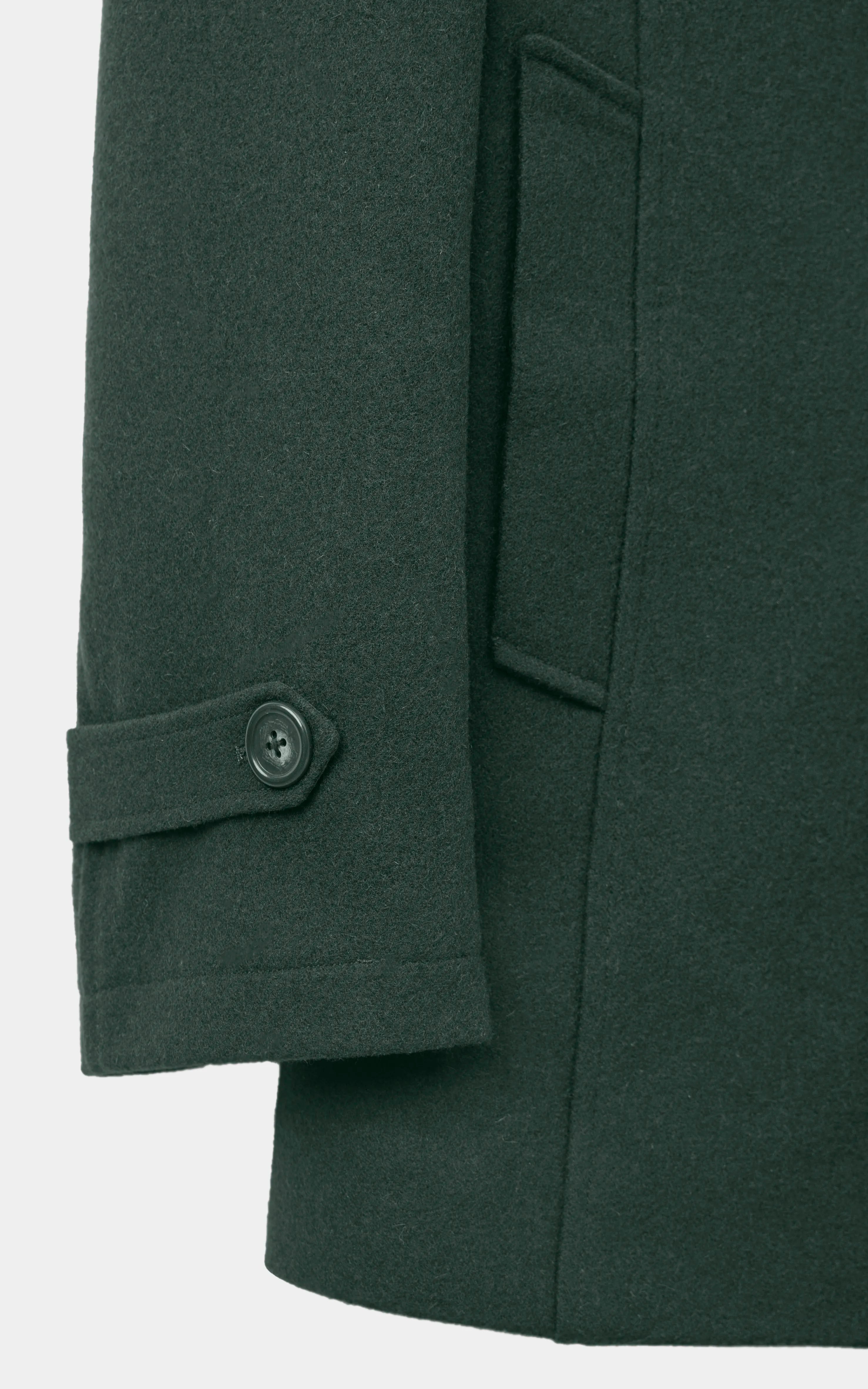 DOUBLE BREASTED PEACOAT GREEN