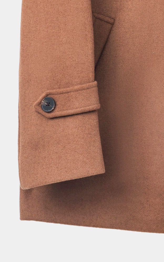 NOTCH LAPEL SMART FIT LONG COAT MUSTARD