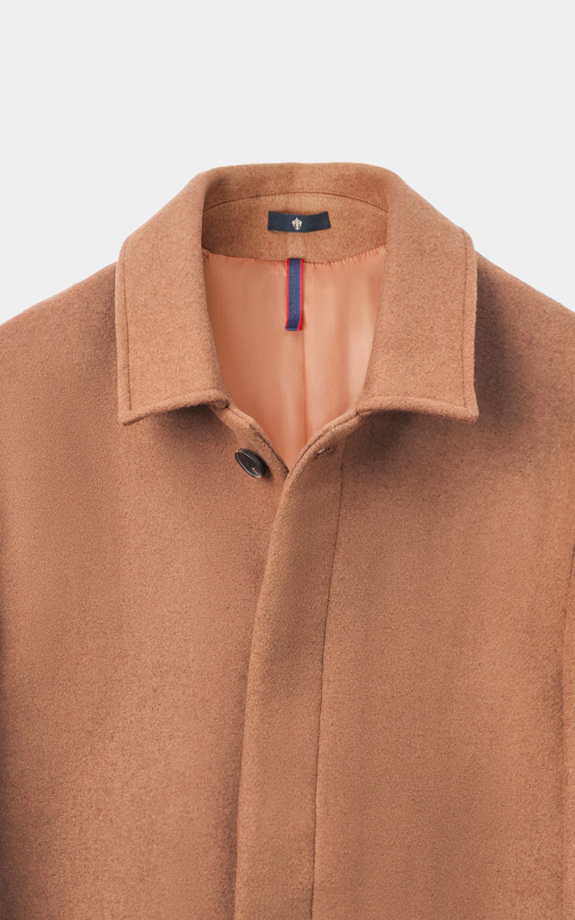 NOTCH LAPEL SMART FIT LONG COAT MUSTARD