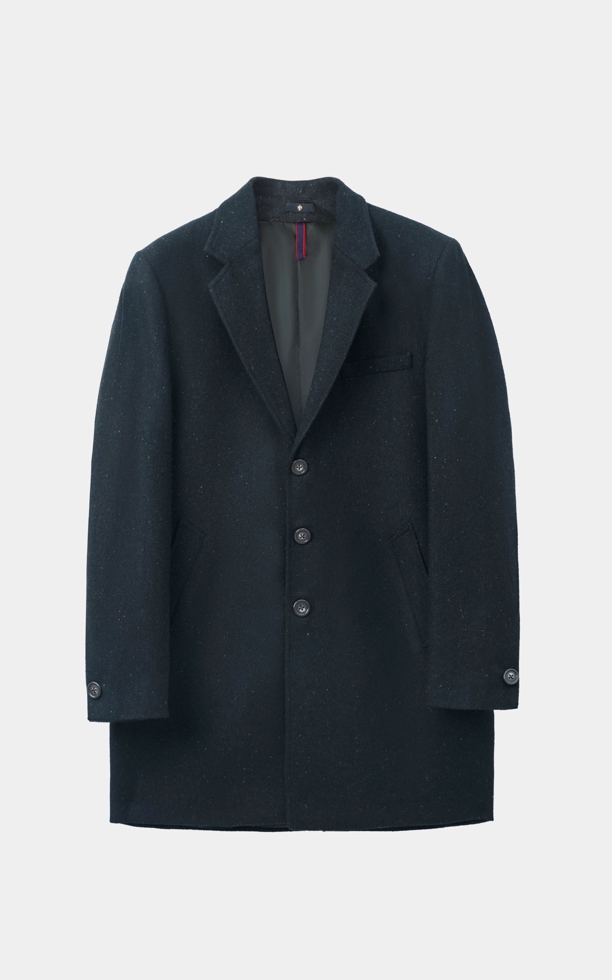 NOTCH LAPEL SMART FIT LONG COAT DARK OLIVE