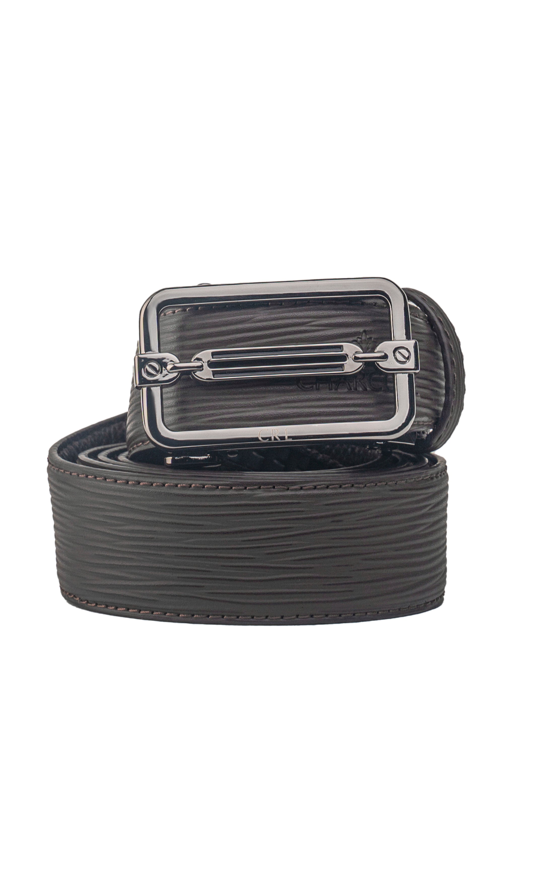 Self Textured  Formal Belt Black
