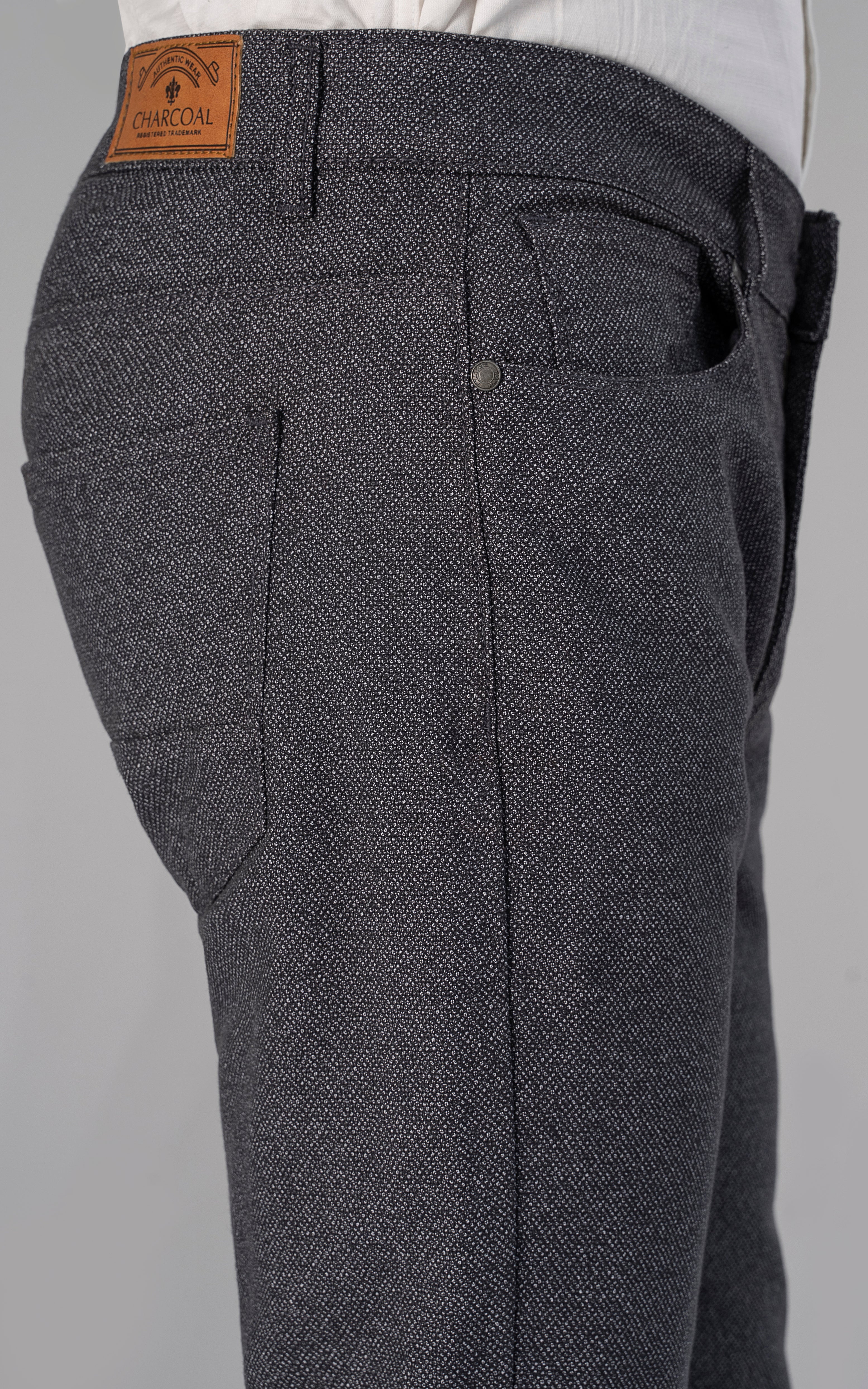 MELANGE 5-POCKET PANT CHARCOAL GREY