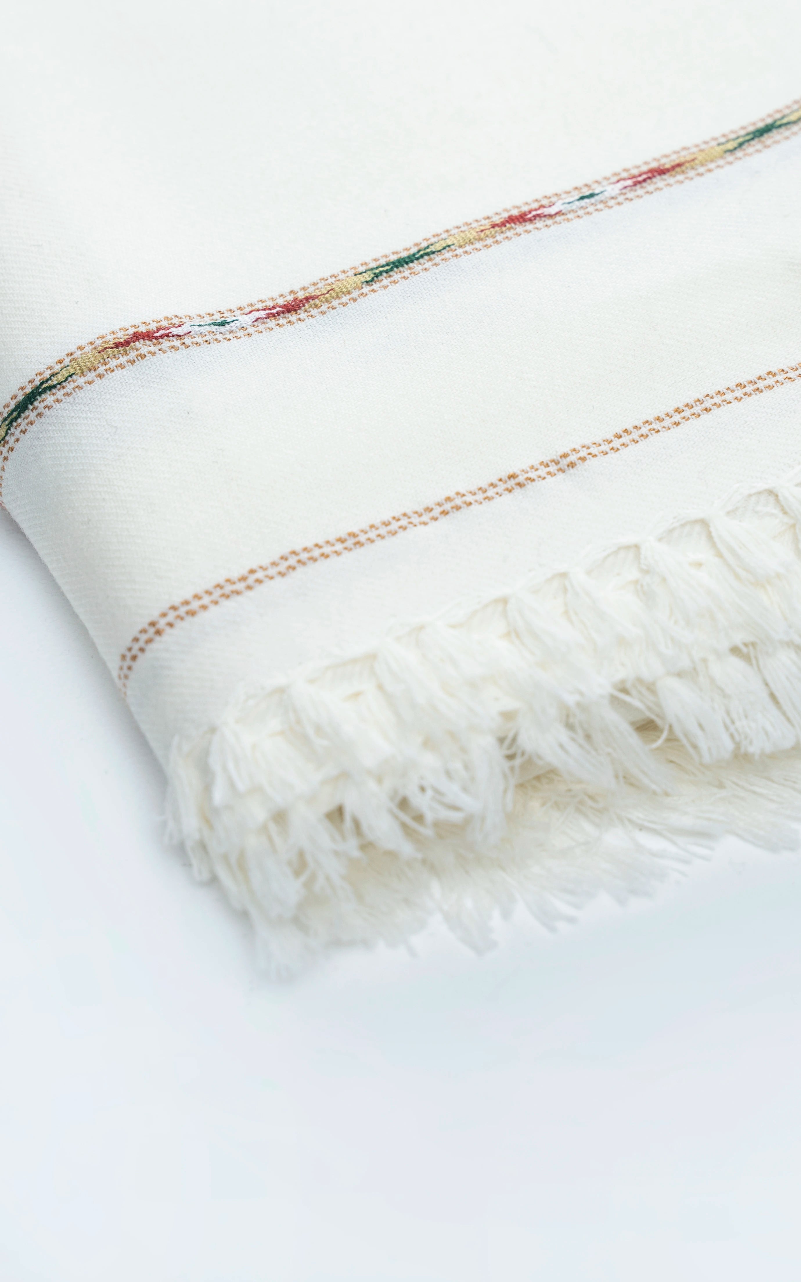 PLAIN BLENDED | CLASSIC WOOL SHAWL WHITE