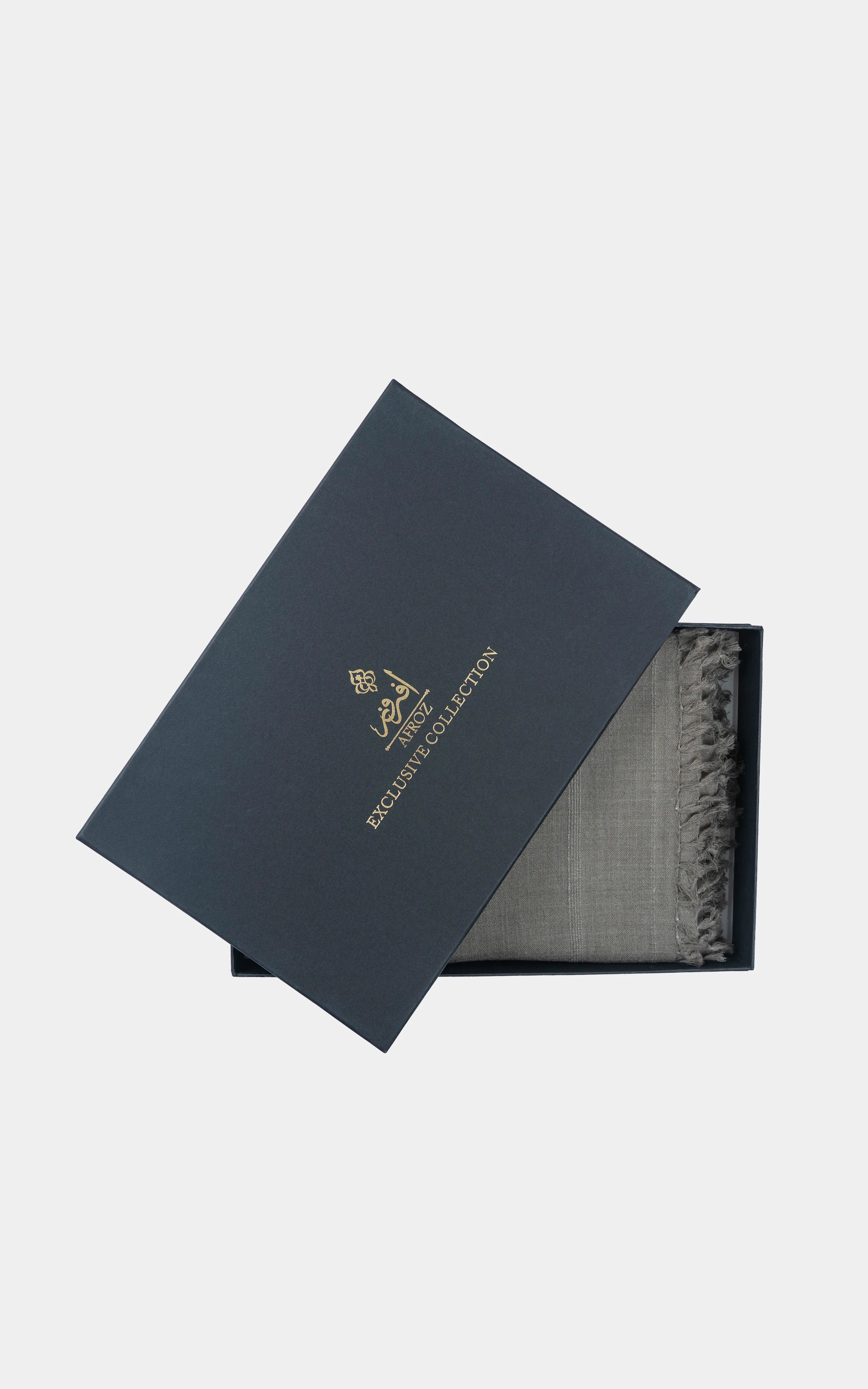 TEXTURED BLENDED | PREMIUM WOOL SHAWL LIGHT GREY