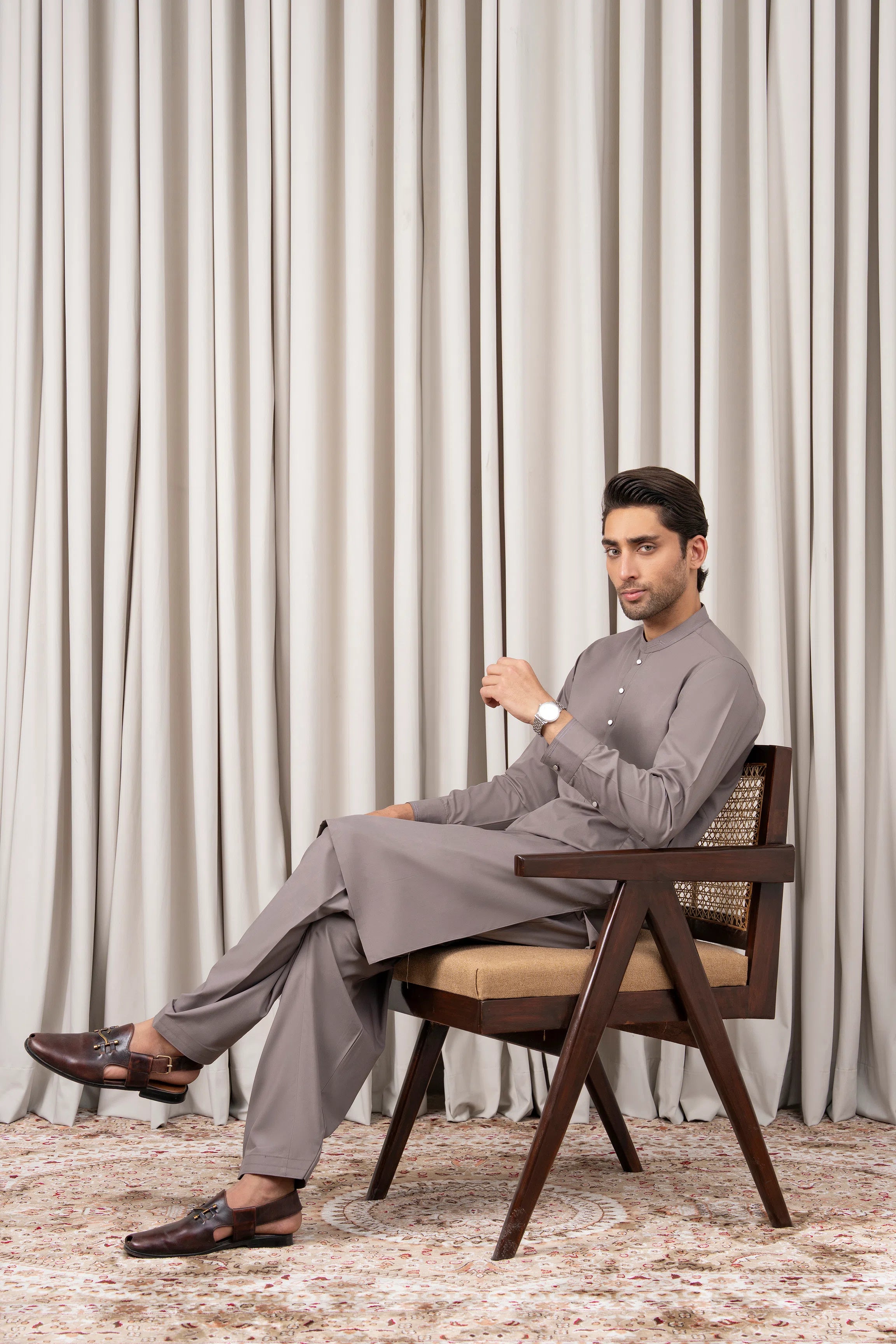 BLENDED KAMEEZ SHALWAR - PREMIUM COLLECTION GREY