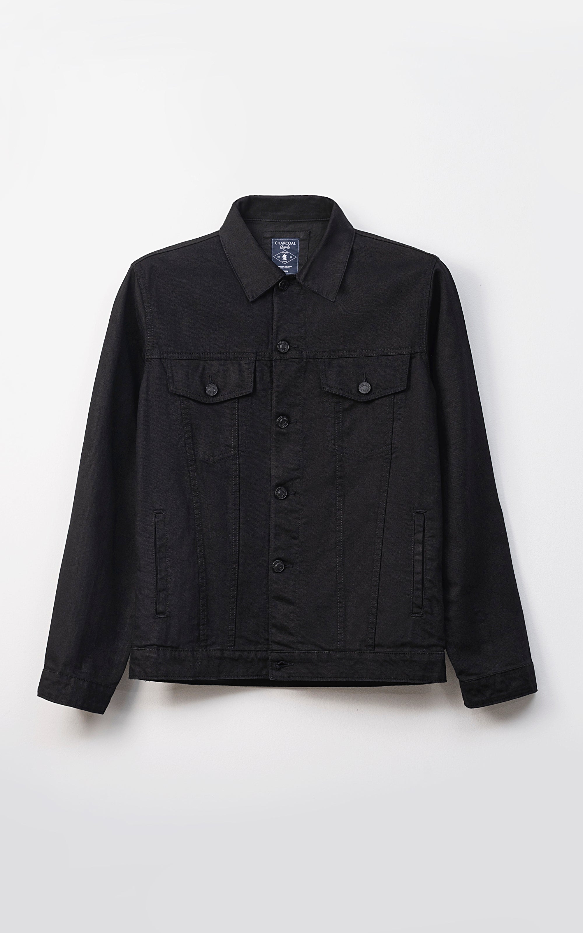 DENIM FULL SLEEVE JACKET BLACK