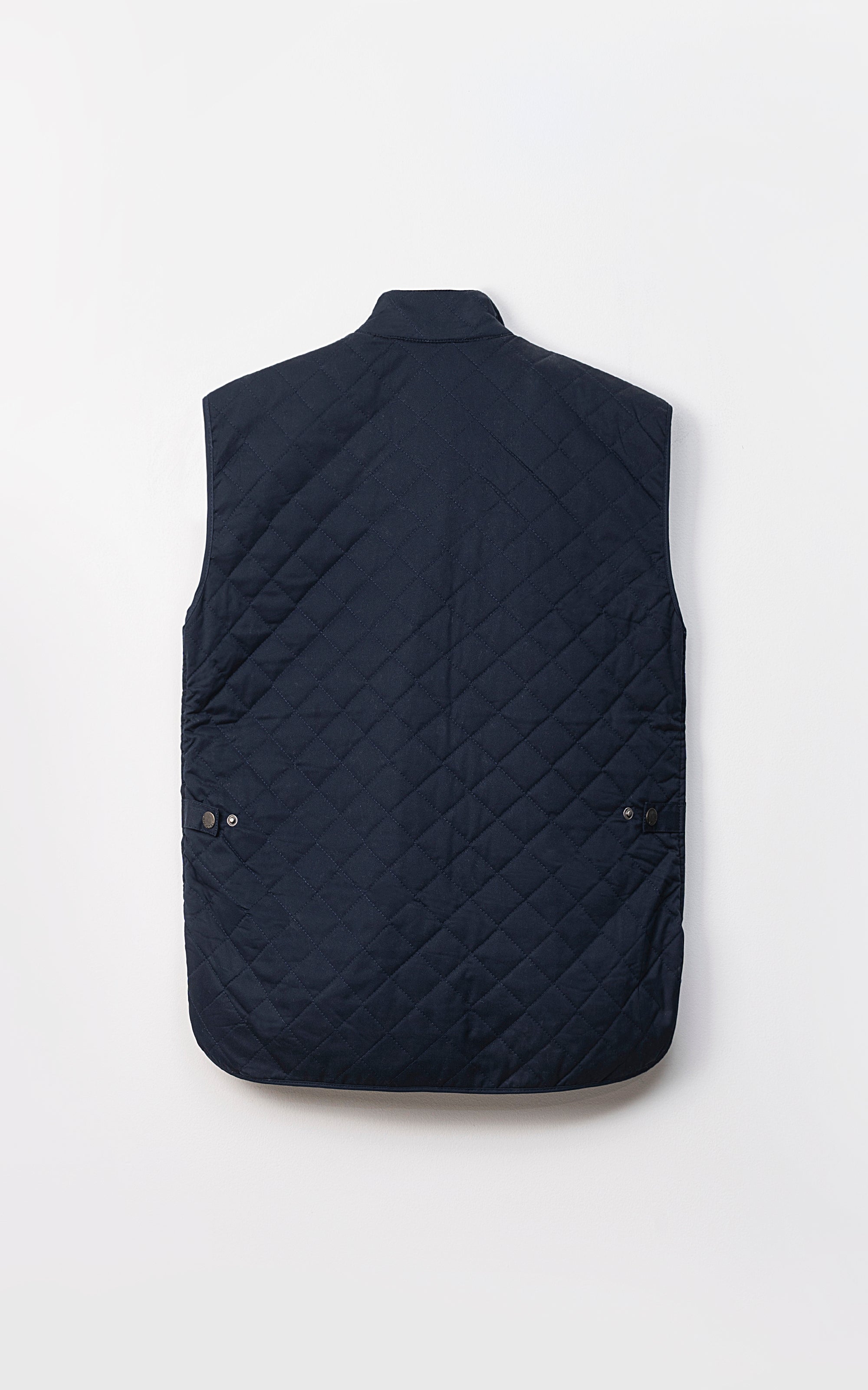 QUILTED SLEEVELESS JACKET NAVY