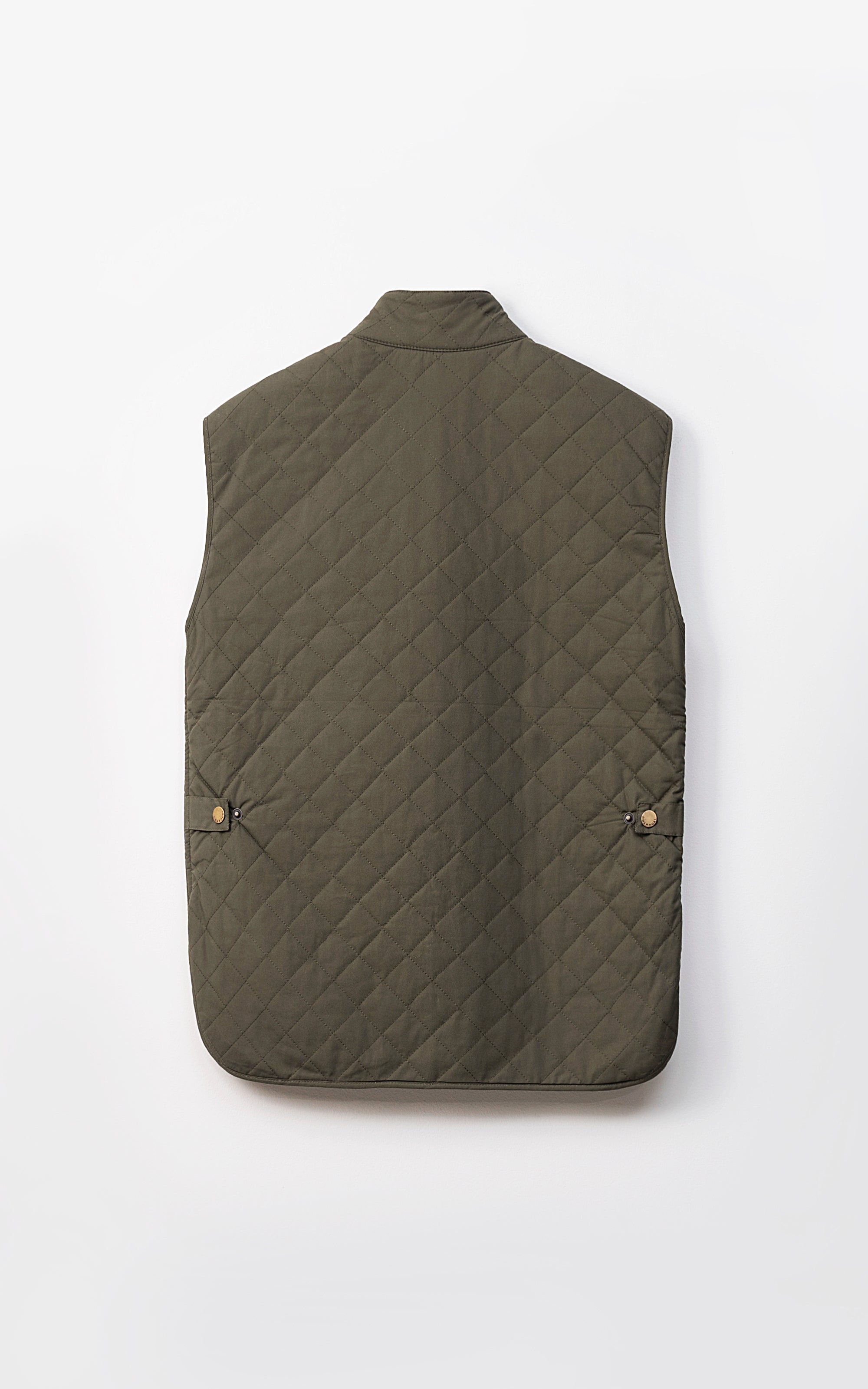 QUILTED SLEEVELESS JACKET OLIVE