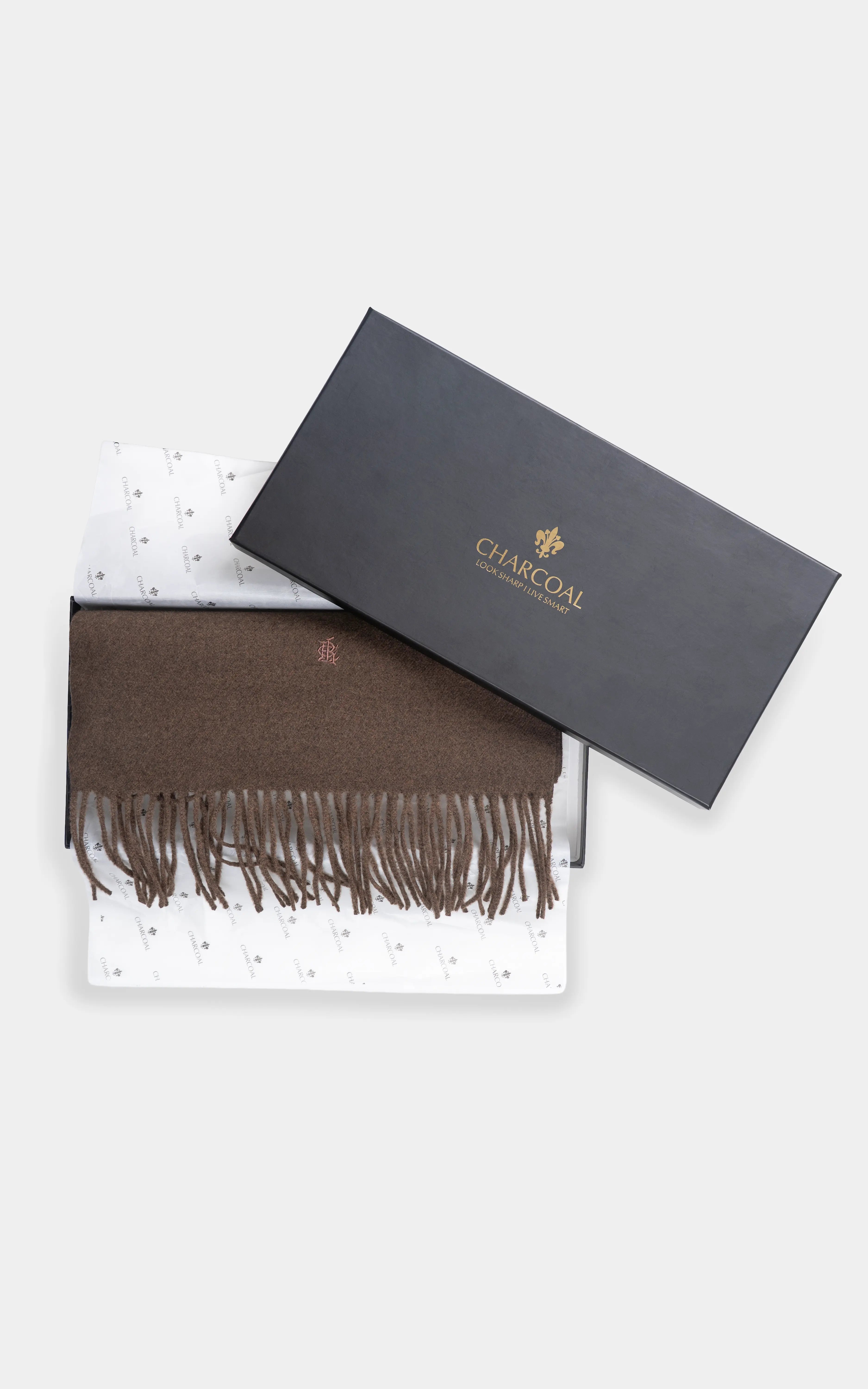 PLAIN EMBROIDERY SCARF