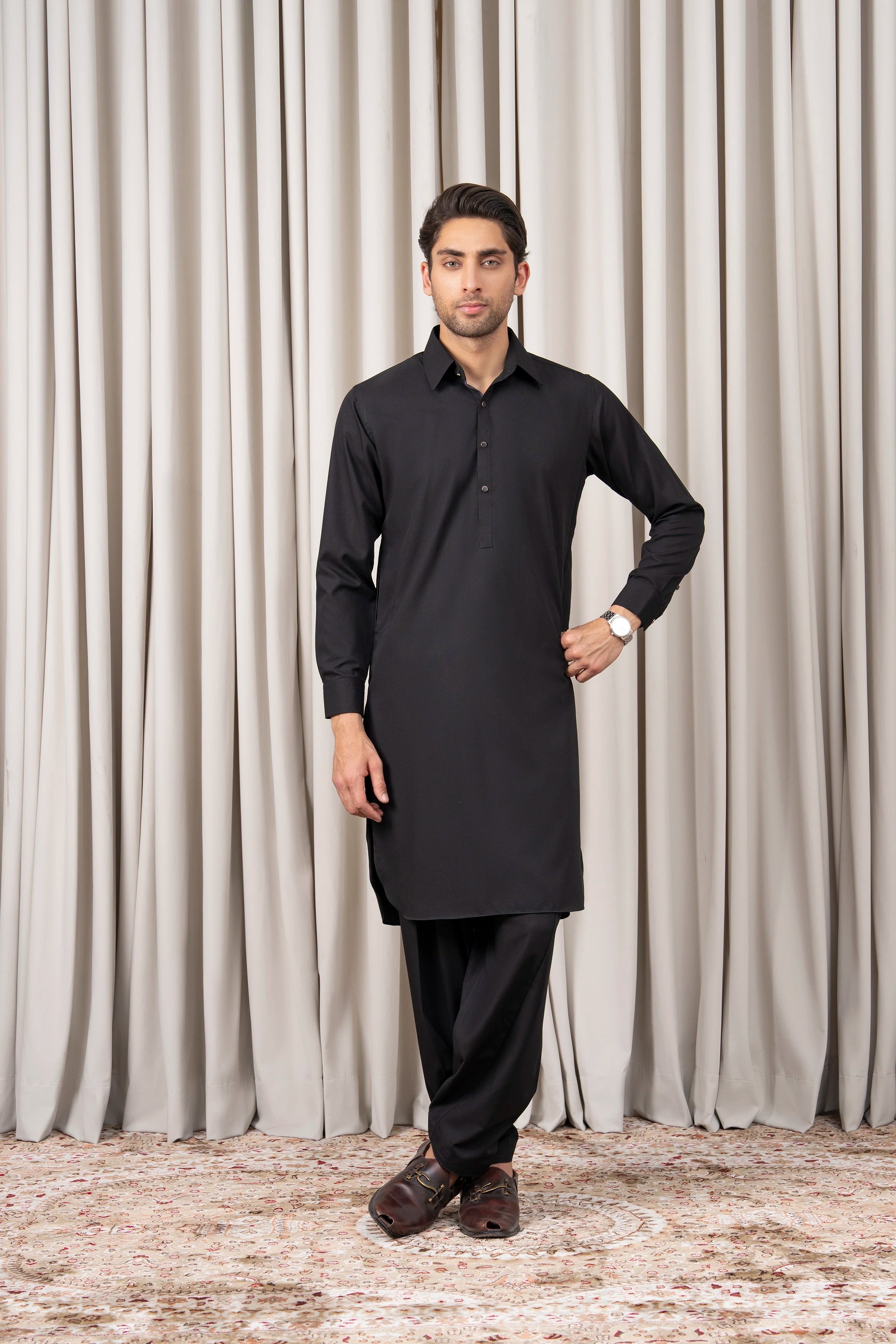 BLENDED KAMEEZ SHALWAR - SIGNATURE COLLECTION BLACK