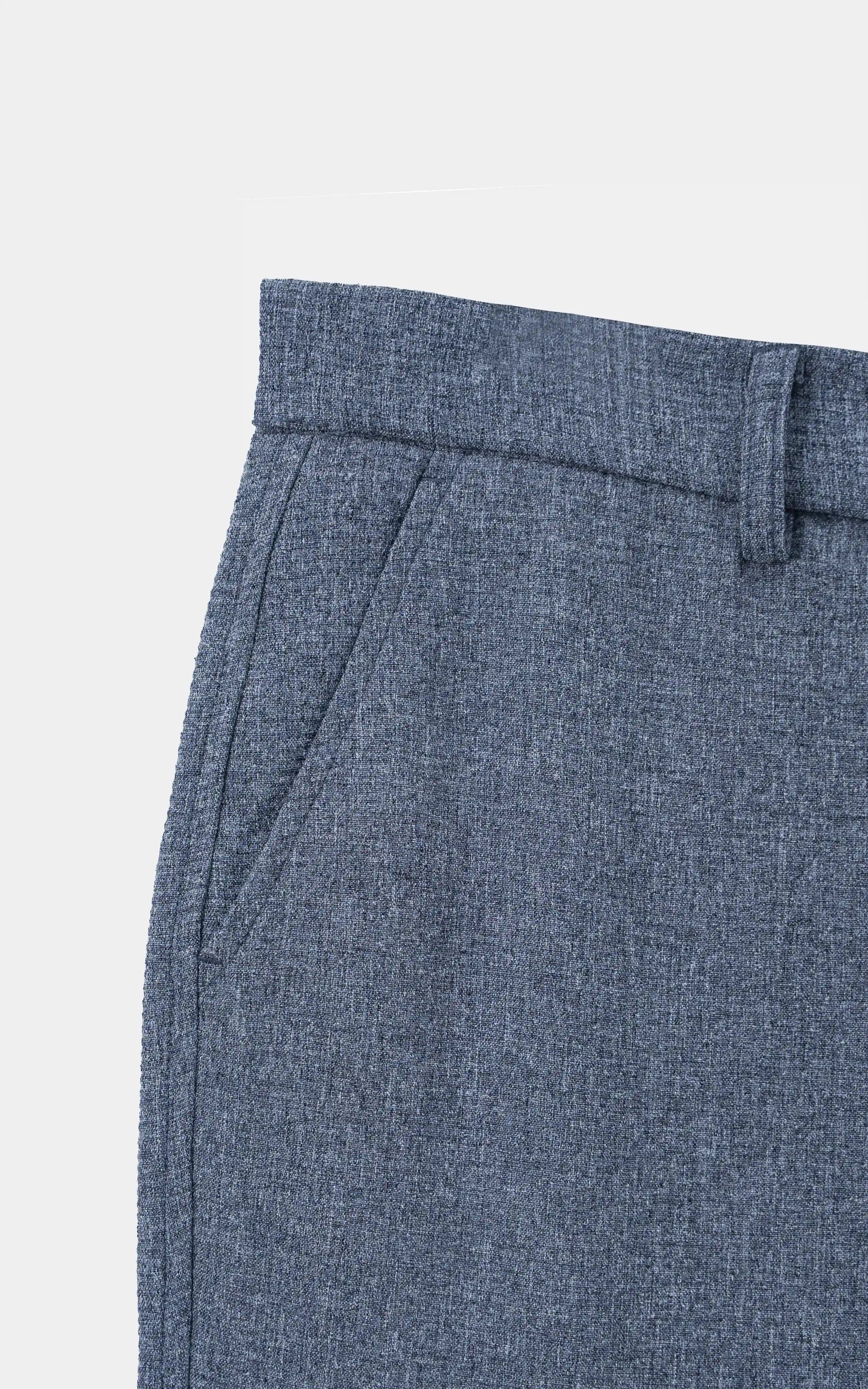 SMART FIT CASUAL PANT BLUE MELANGE