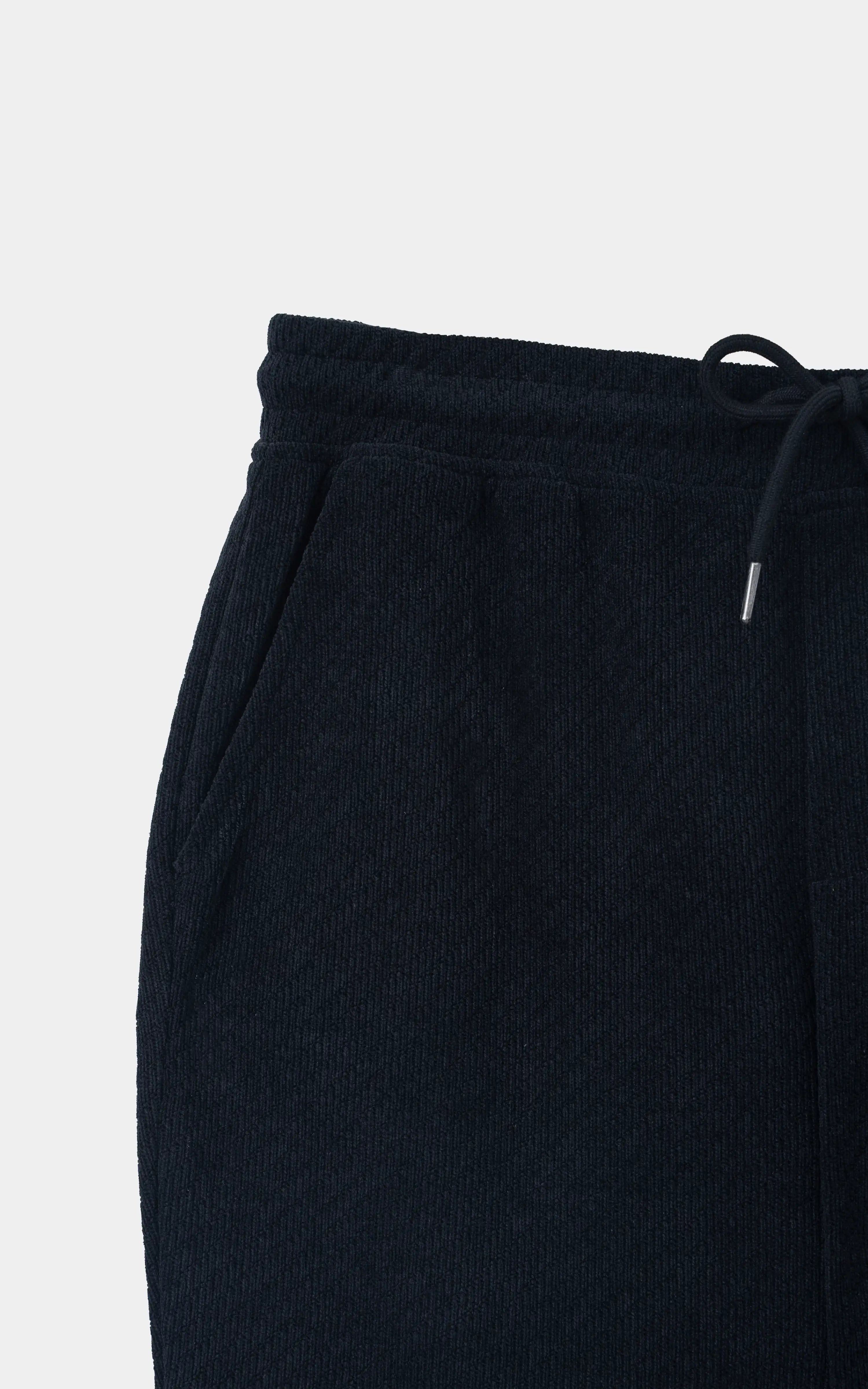 JACQUARD KNIT CASUAL TROSUER BLACK