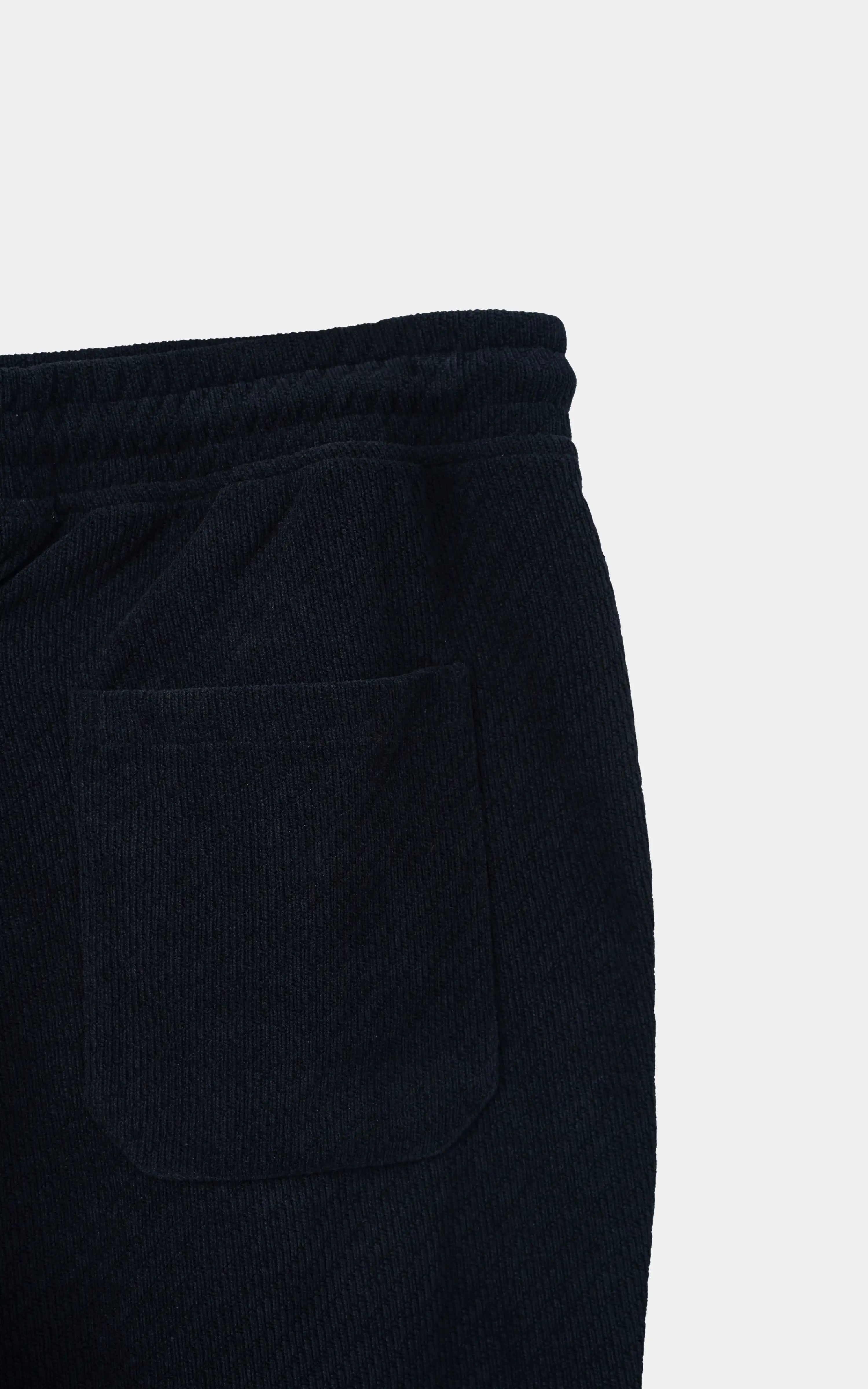 JACQUARD KNIT CASUAL TROSUER BLACK