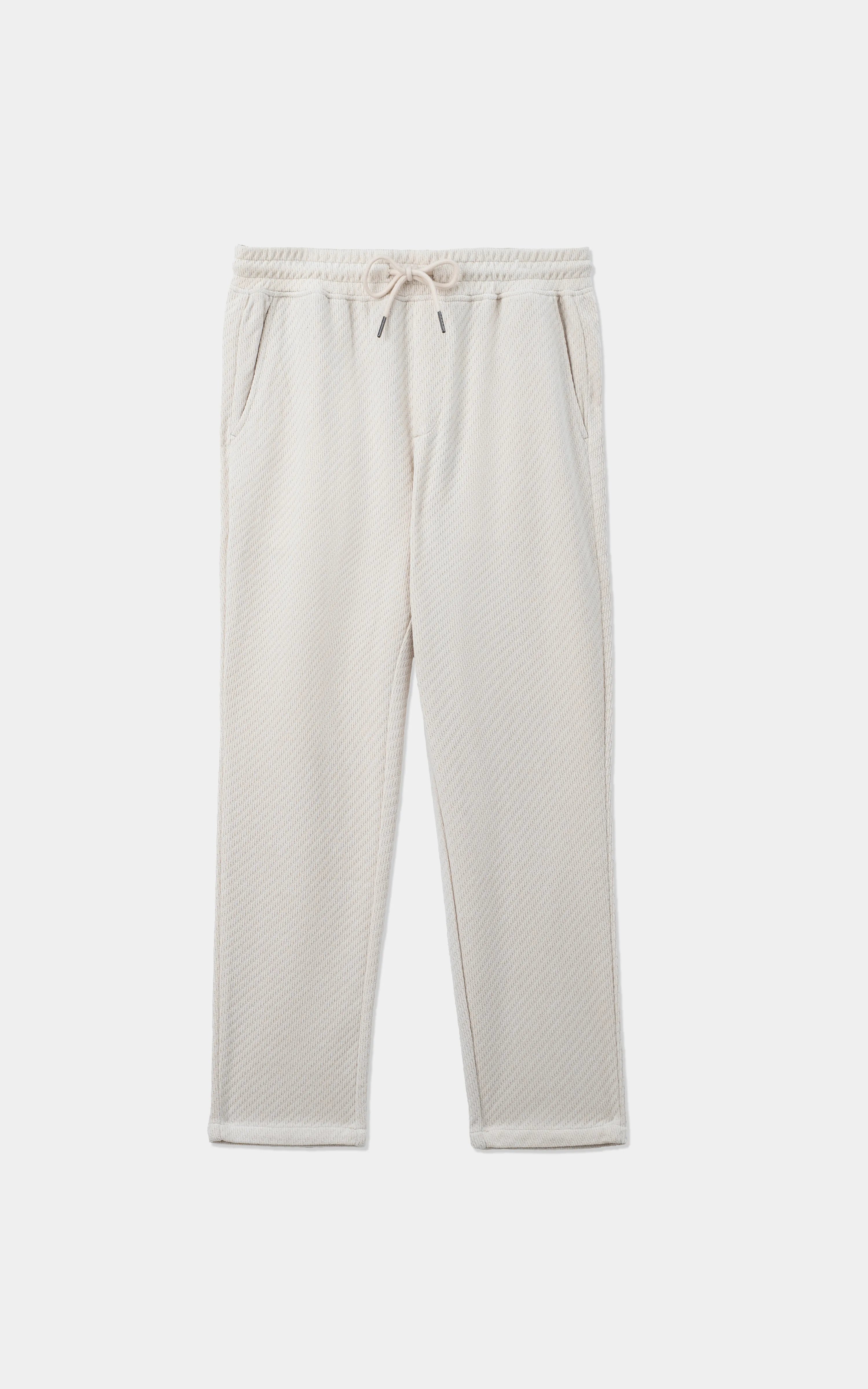 JACQUARD KNIT CASUAL TROSUER BEIGE