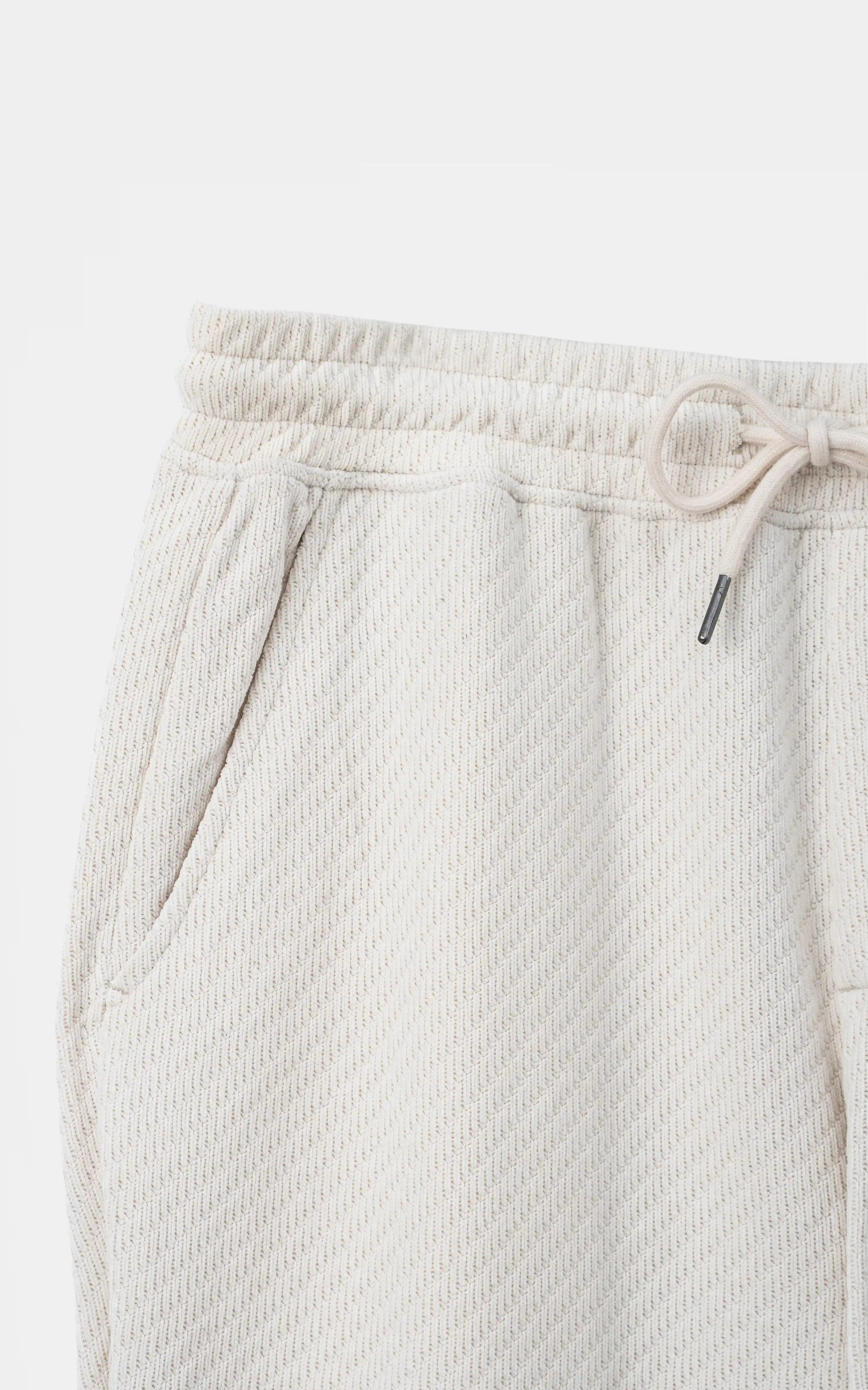 JACQUARD KNIT CASUAL TROSUER BEIGE