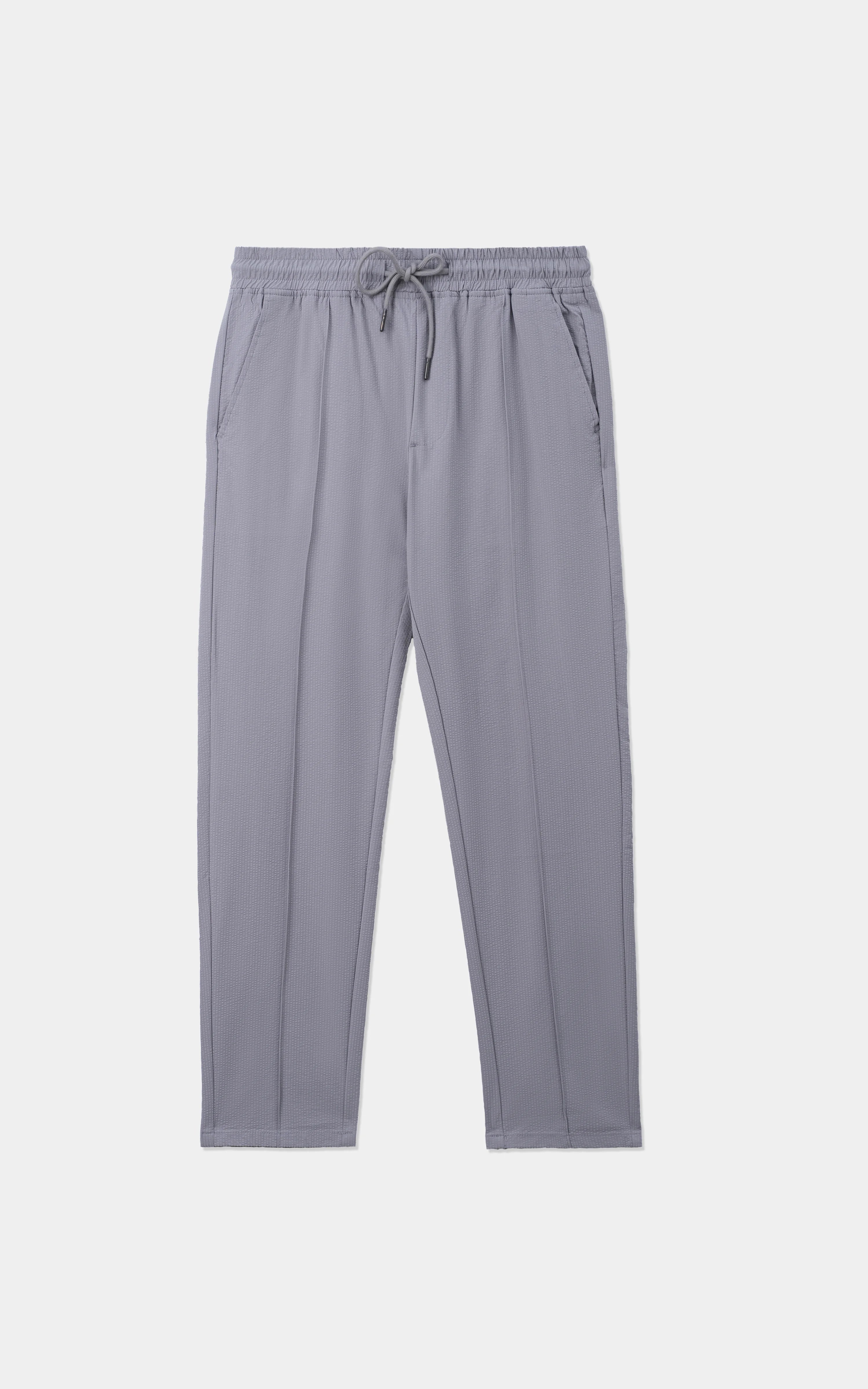 SEERSUCKER CASUAL TROUSER GREY