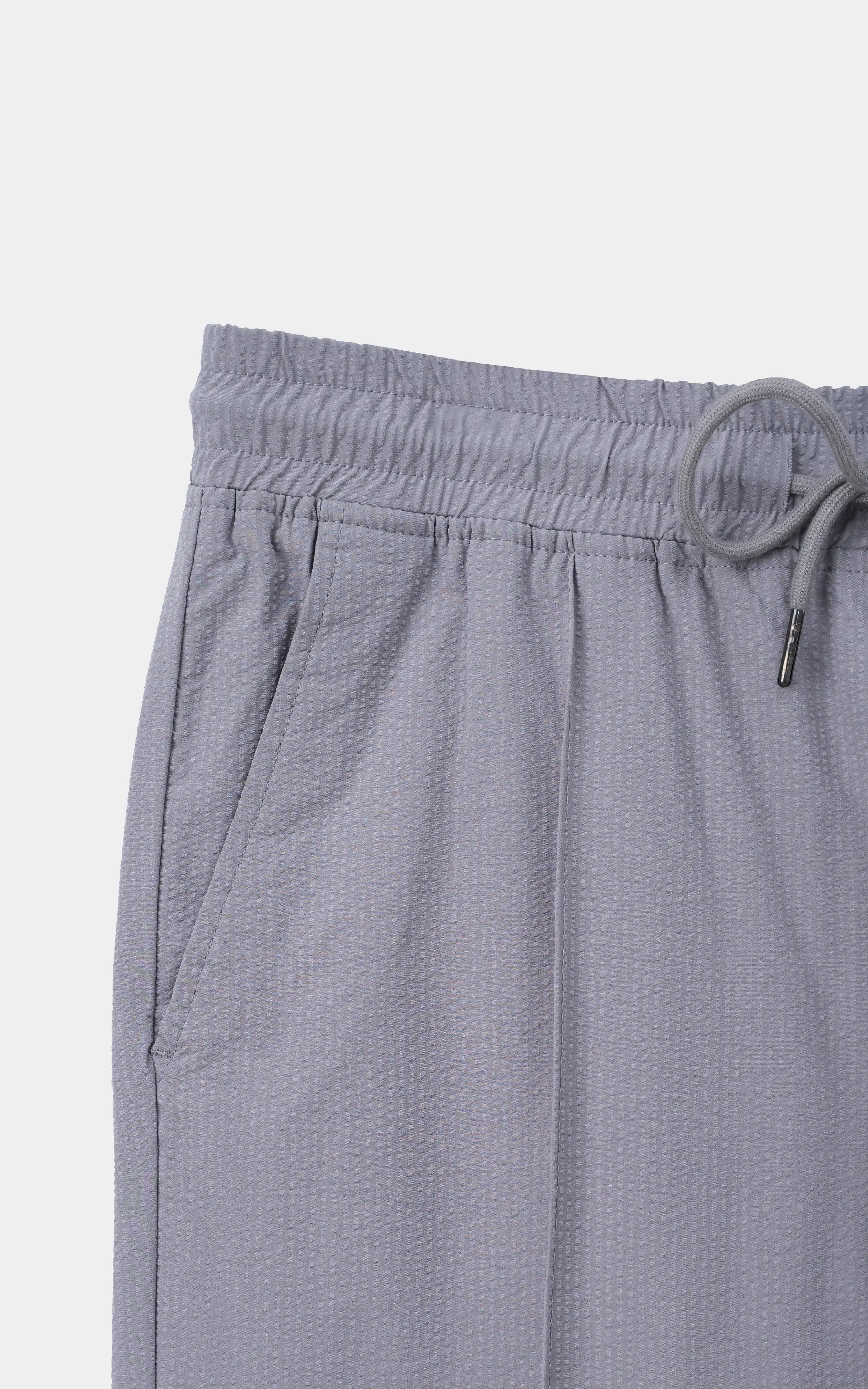 SEERSUCKER CASUAL TROUSER GREY