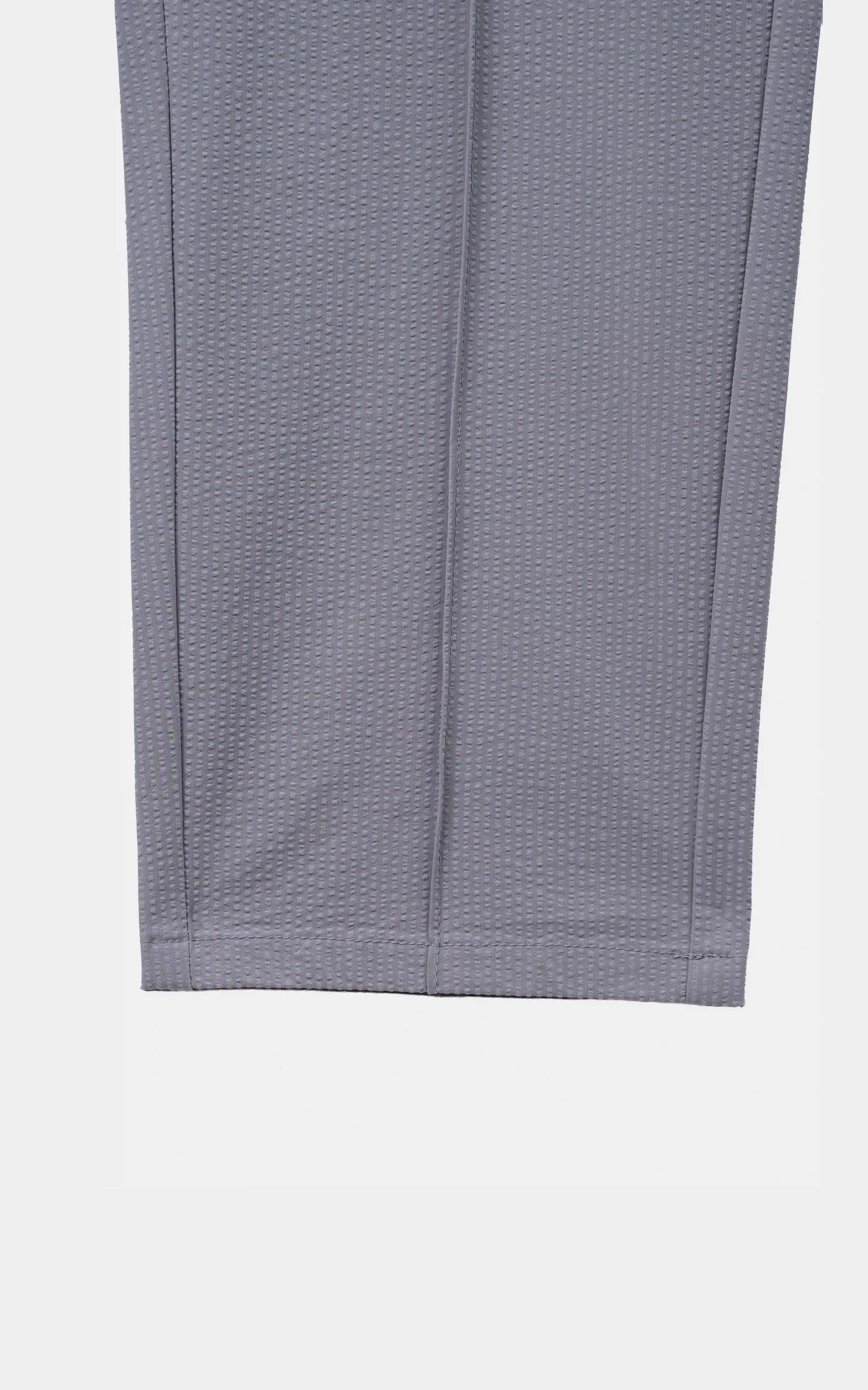SEERSUCKER CASUAL TROUSER GREY