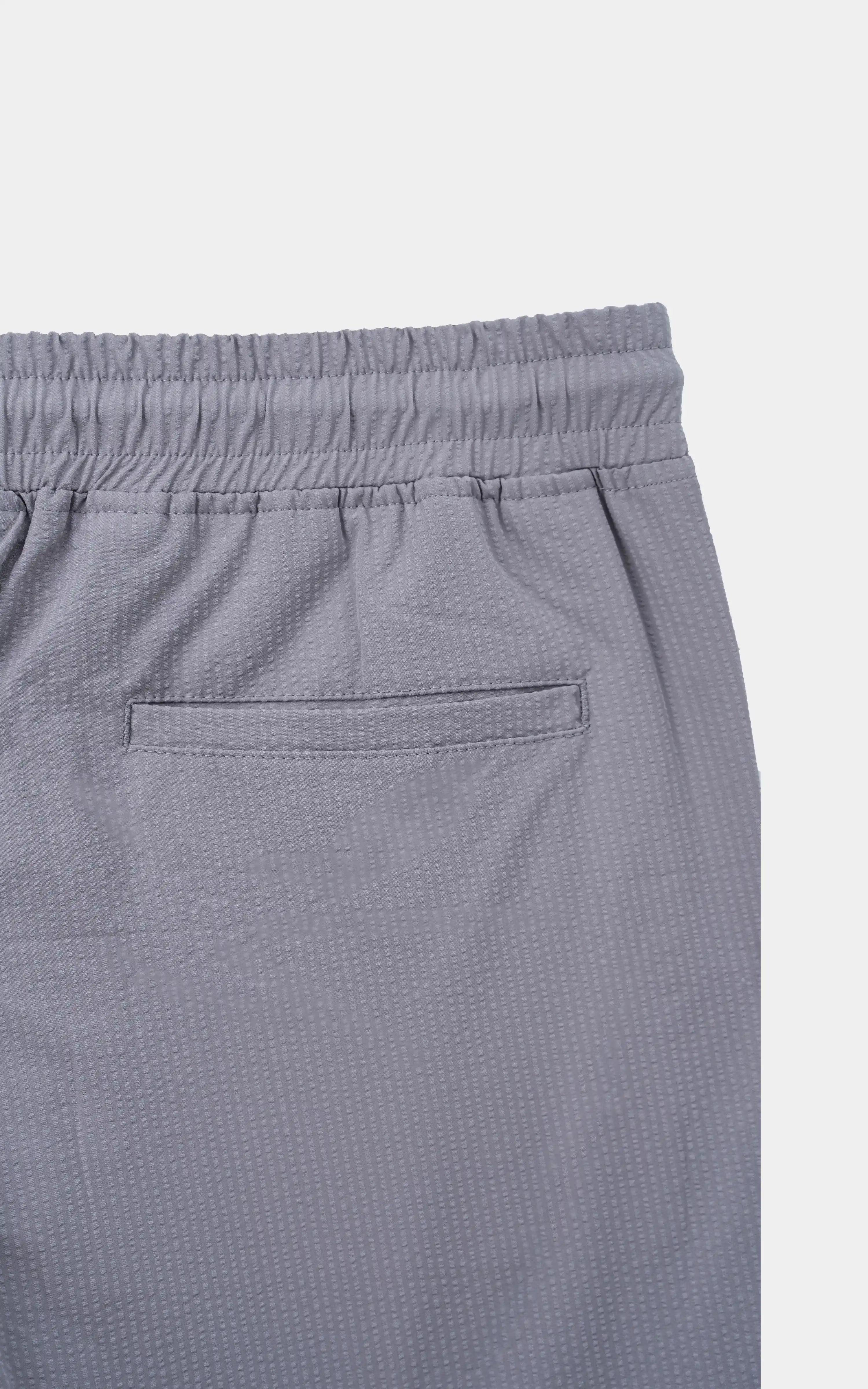SEERSUCKER CASUAL TROUSER GREY