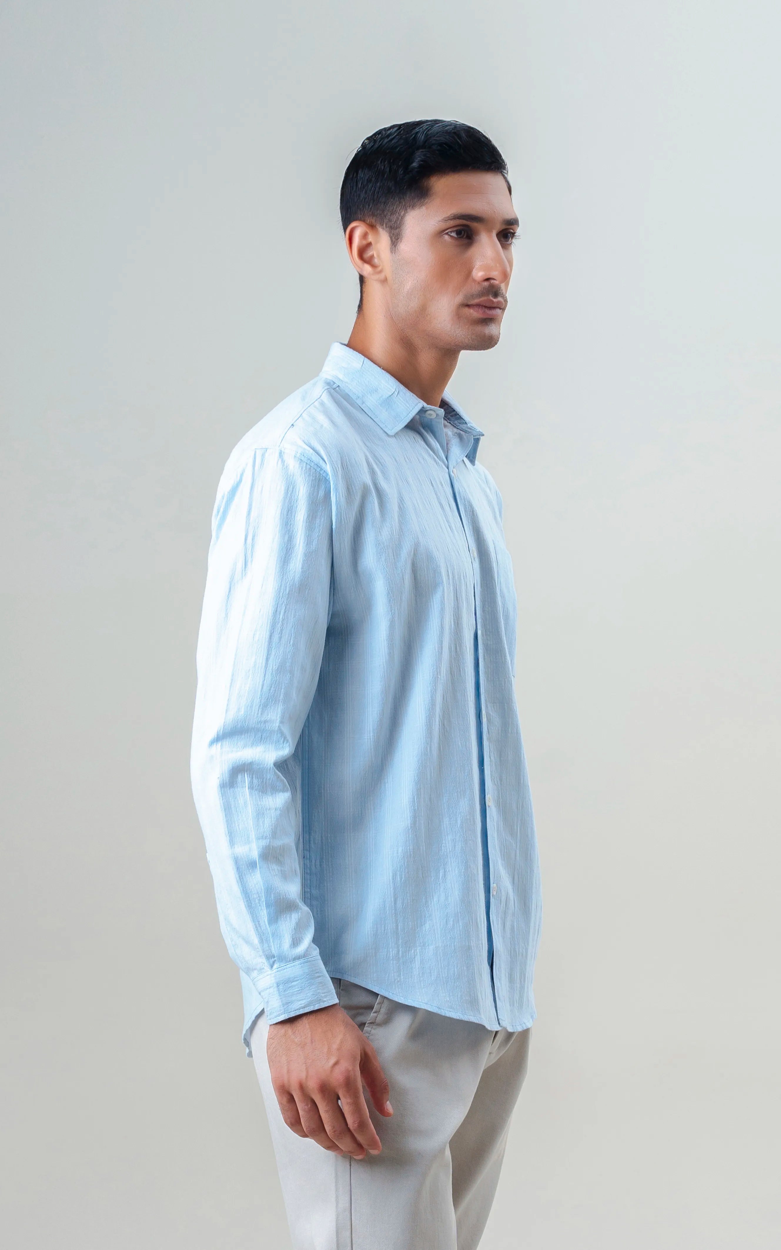 REGULAR FIT CHECKED SHIRT SKY BLUE CHECK