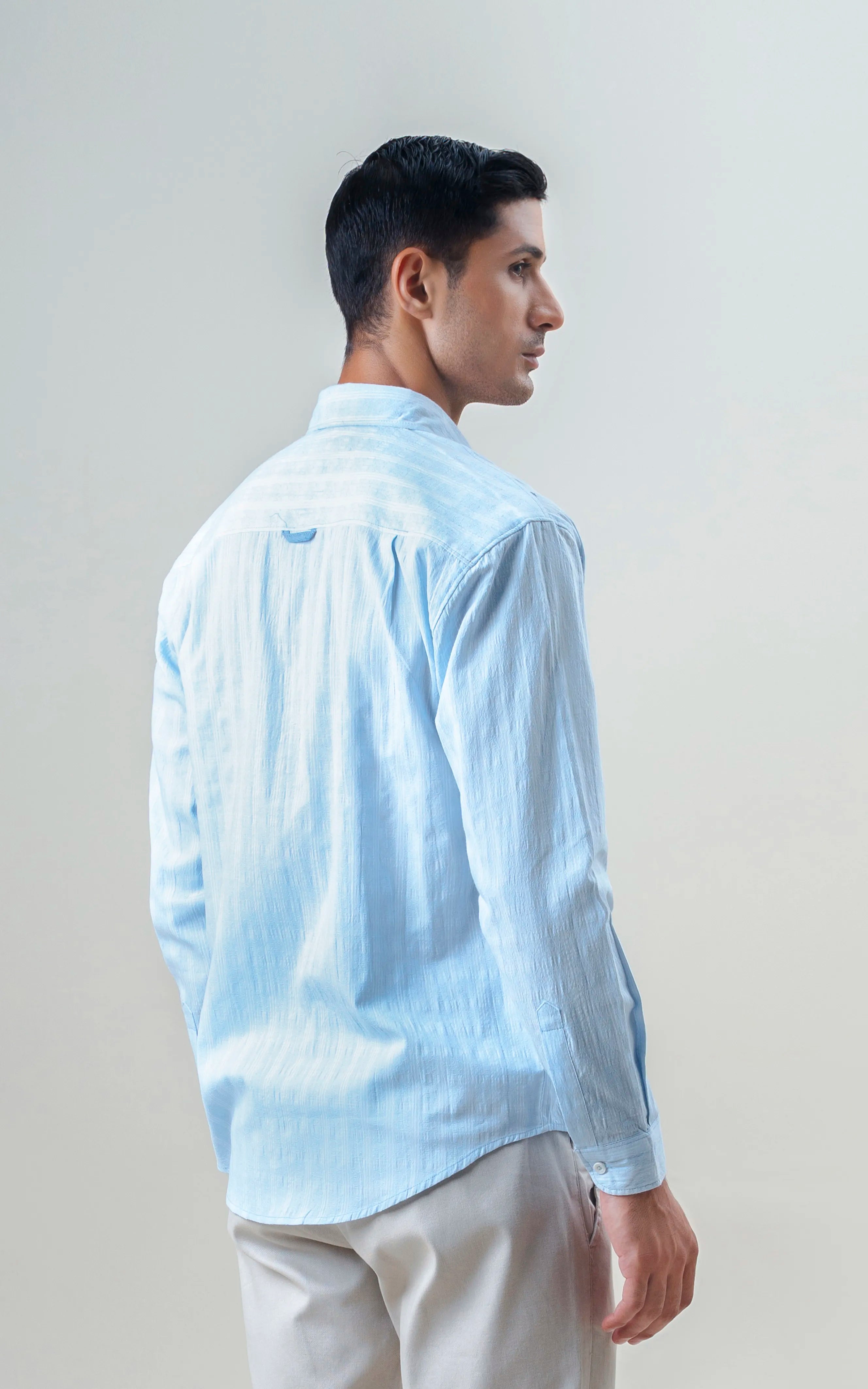 REGULAR FIT CHECKED SHIRT SKY BLUE CHECK
