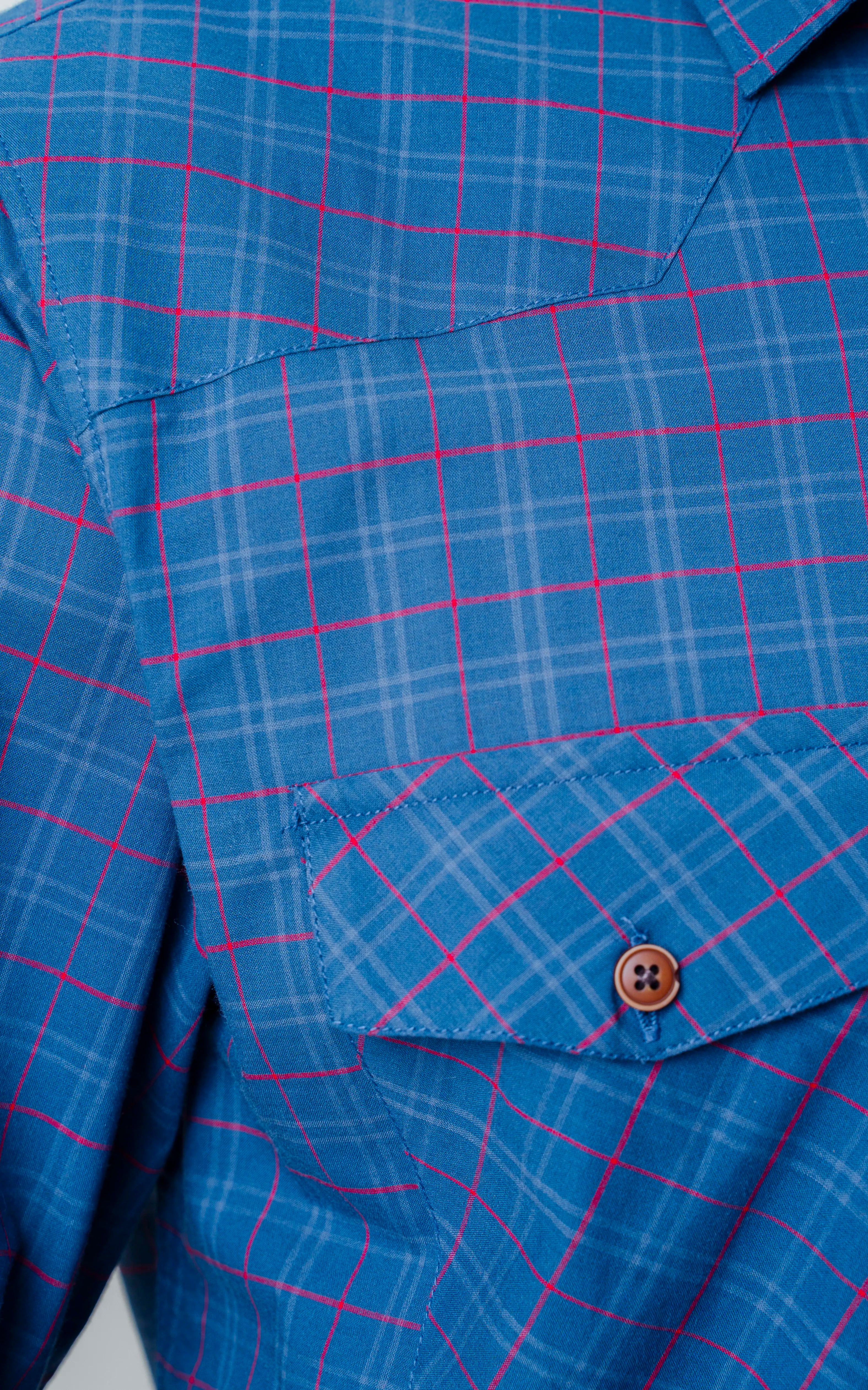 SMART FIT CASUAL SHIRT NAVY CHECK