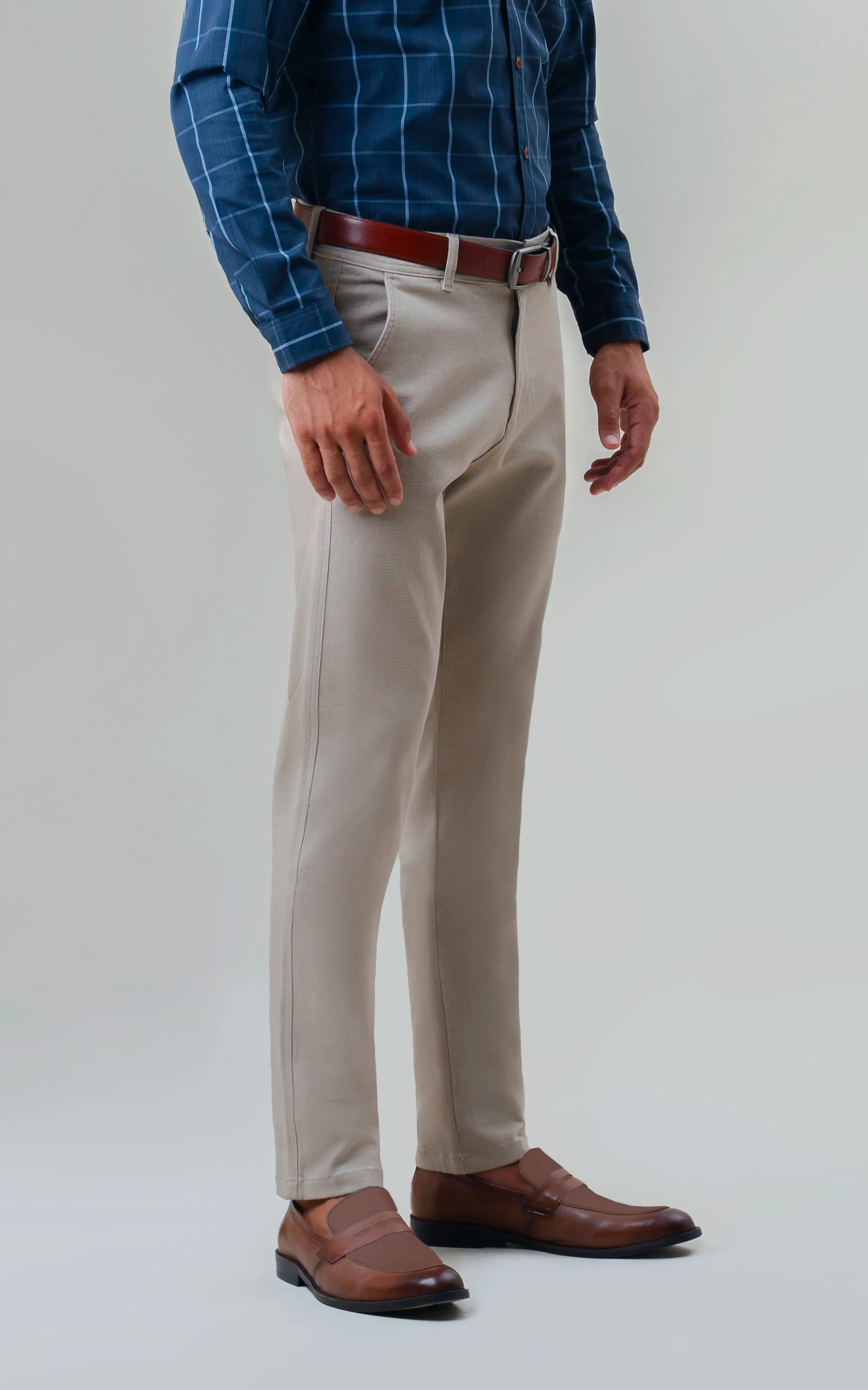 TWILL SMART FIT CASUAL PANT LIGHT KHAKI