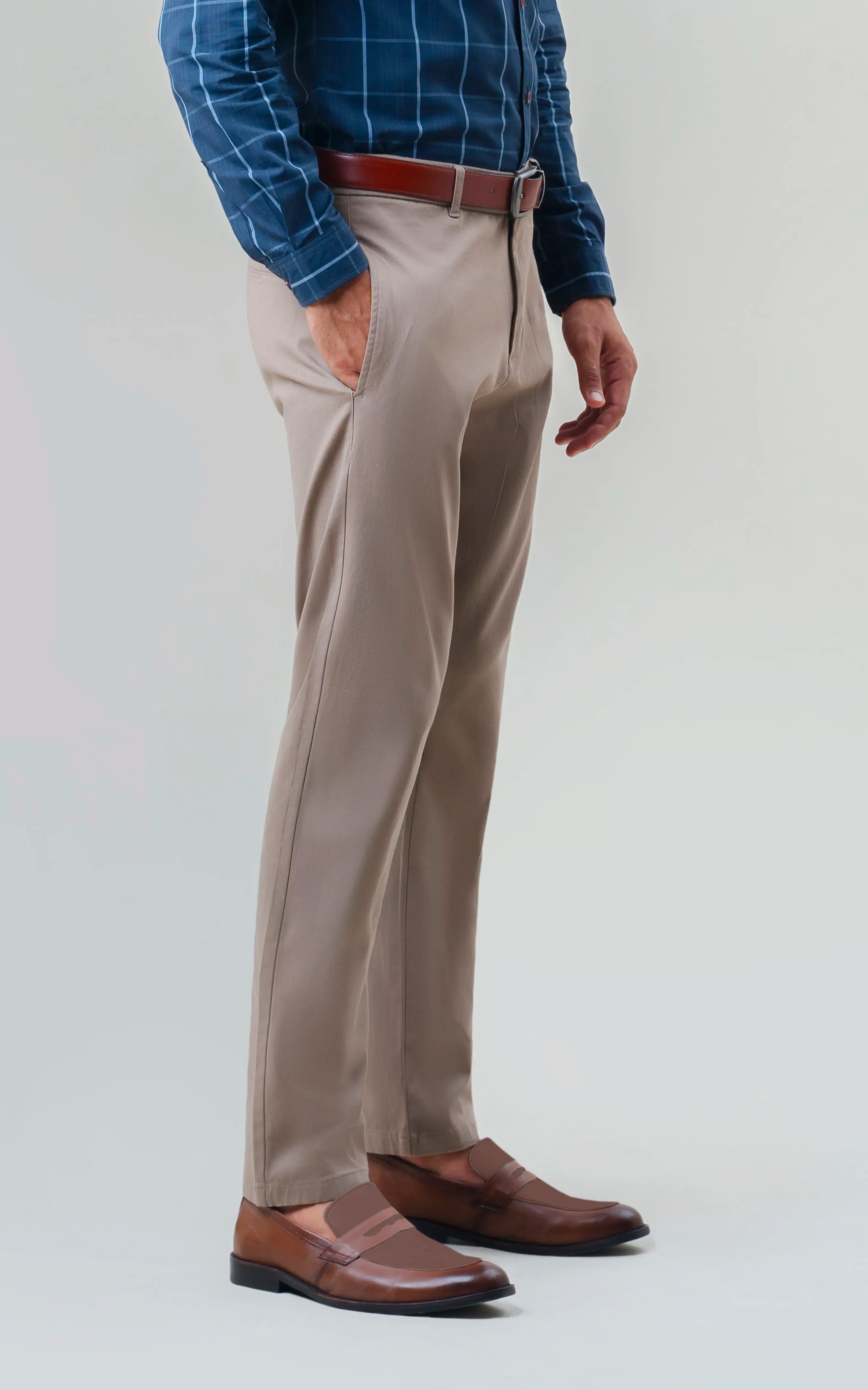 TWILL SMART FIT CASUAL PANT KHAKI