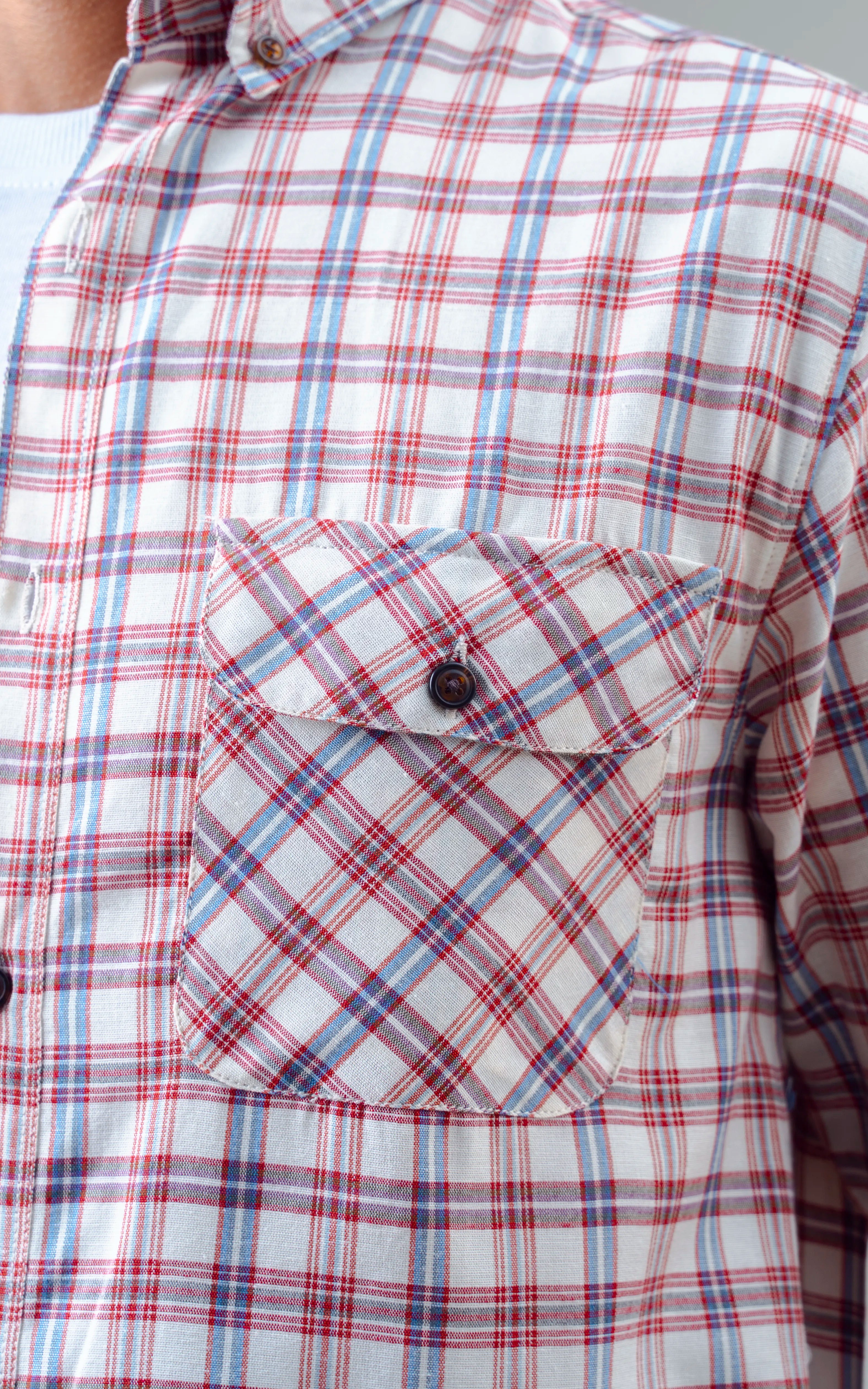 SMART FIT CHECKED CASUAL SHIRT ACRO MAROON