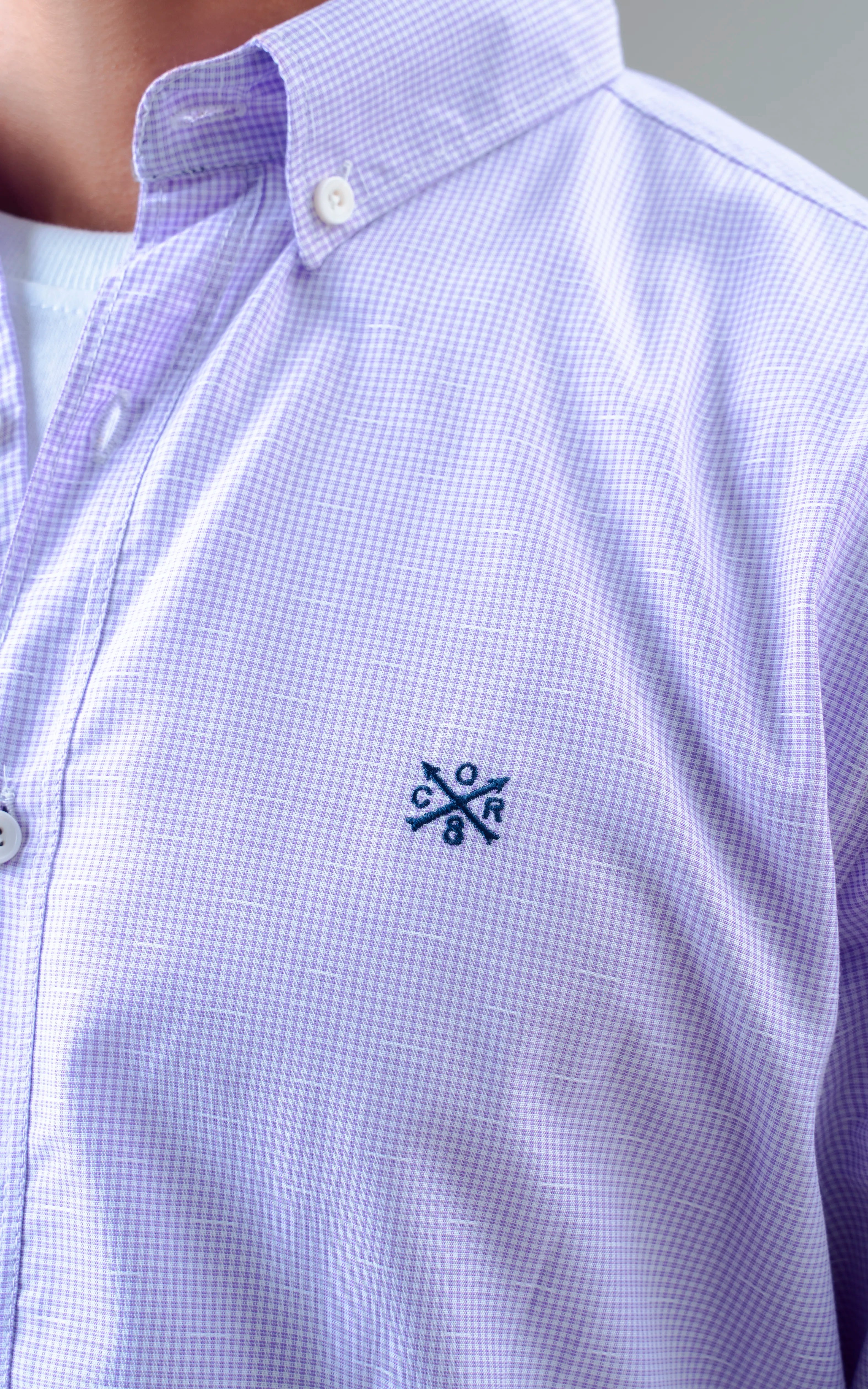 CASUAL SHIRT SMART FIT PURPLE CHECK