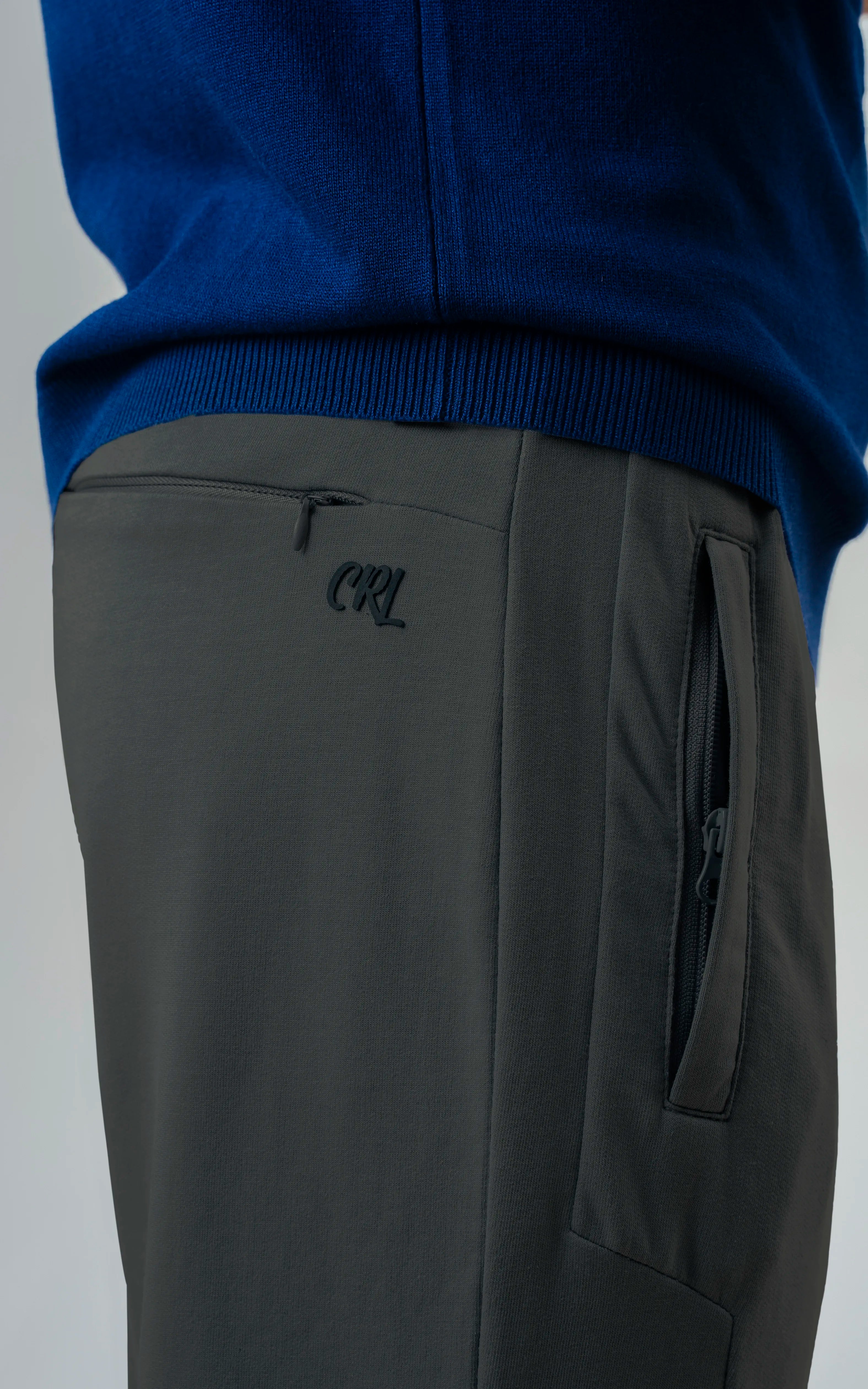 SLIM FIT TERRY JOGGER TROUSER  ASH GREY