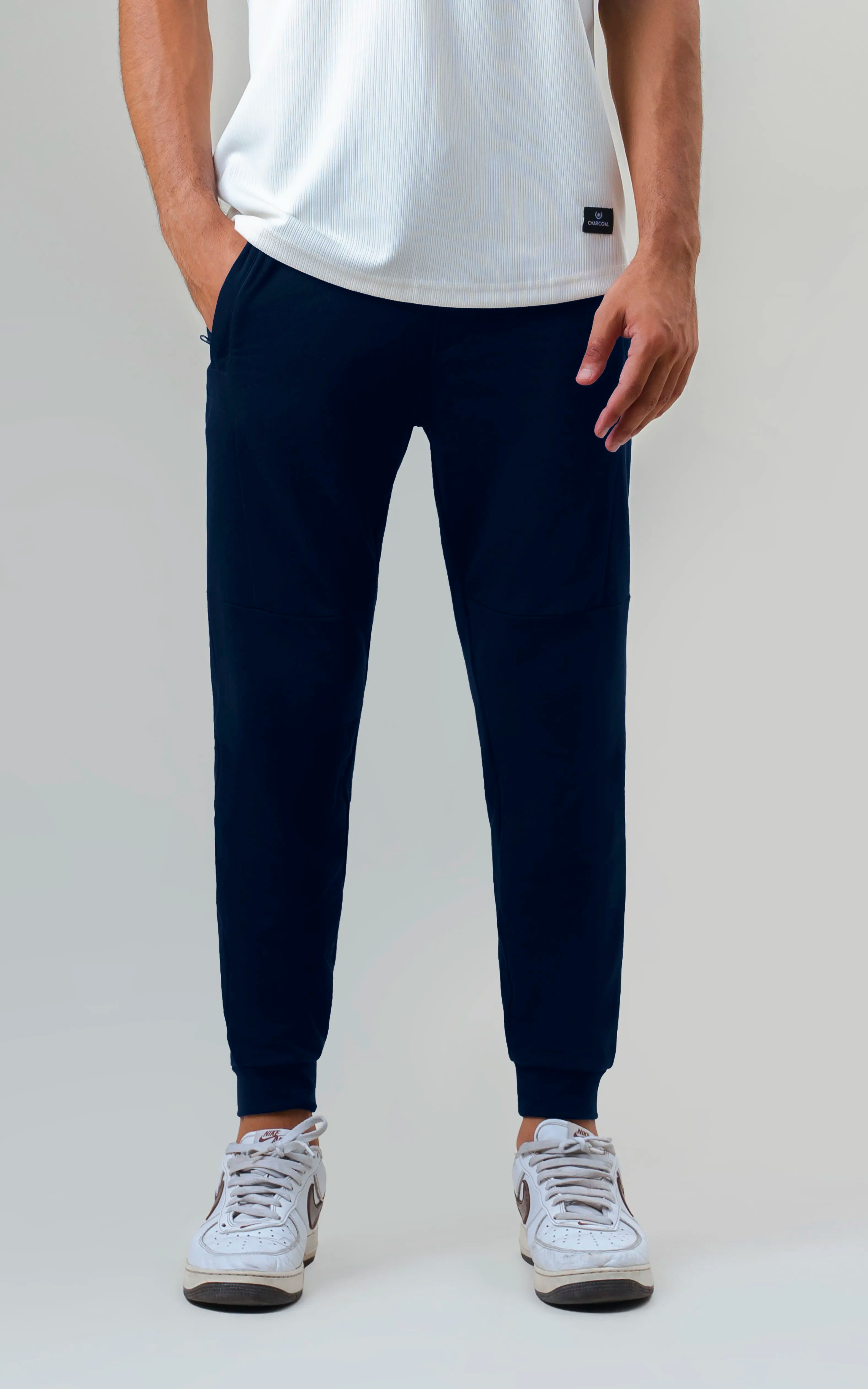 SLIM FIT TERRY JOGGER TROUSER NAVY