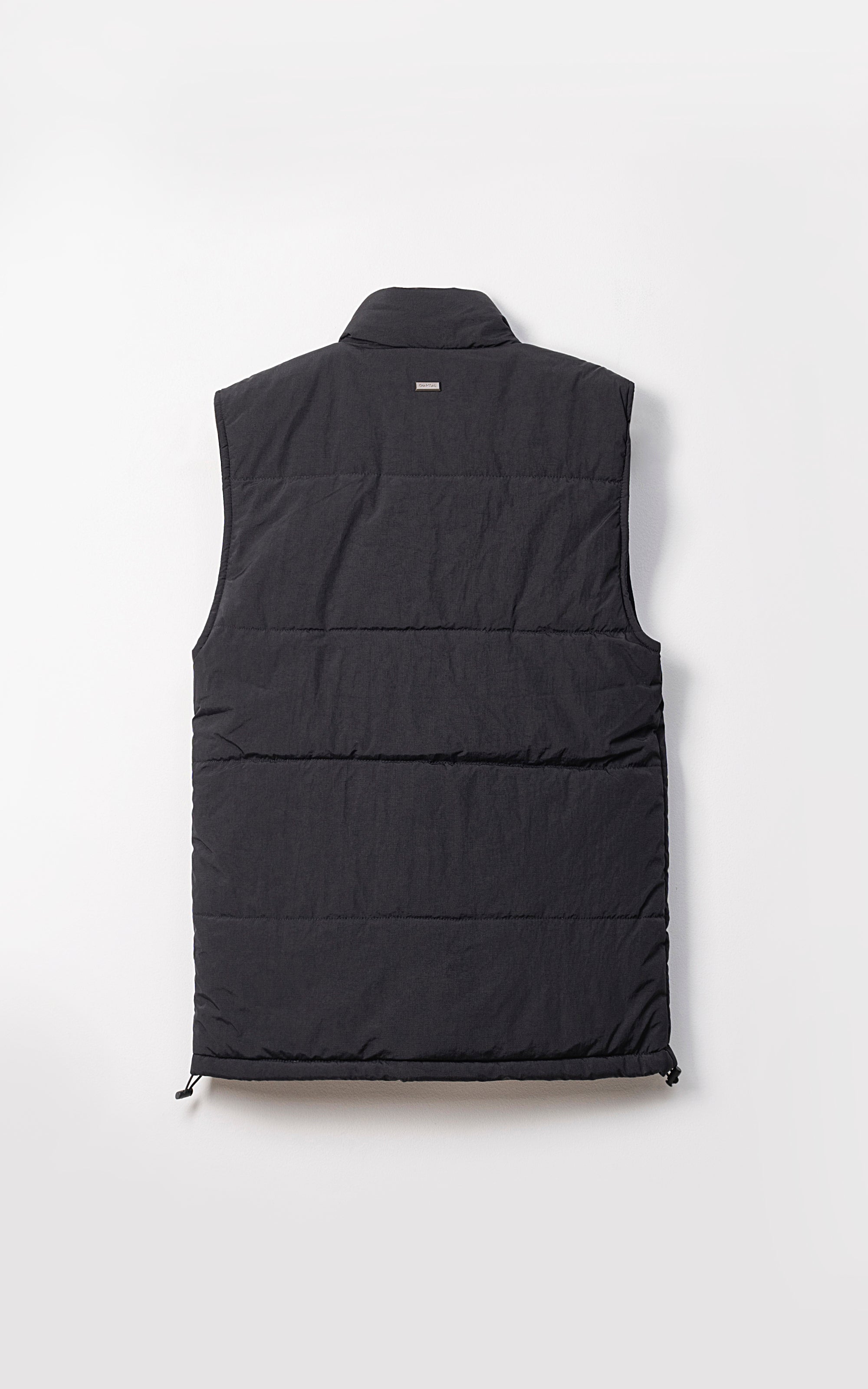 SLEEVELESS QUILTED JACKET BLACK