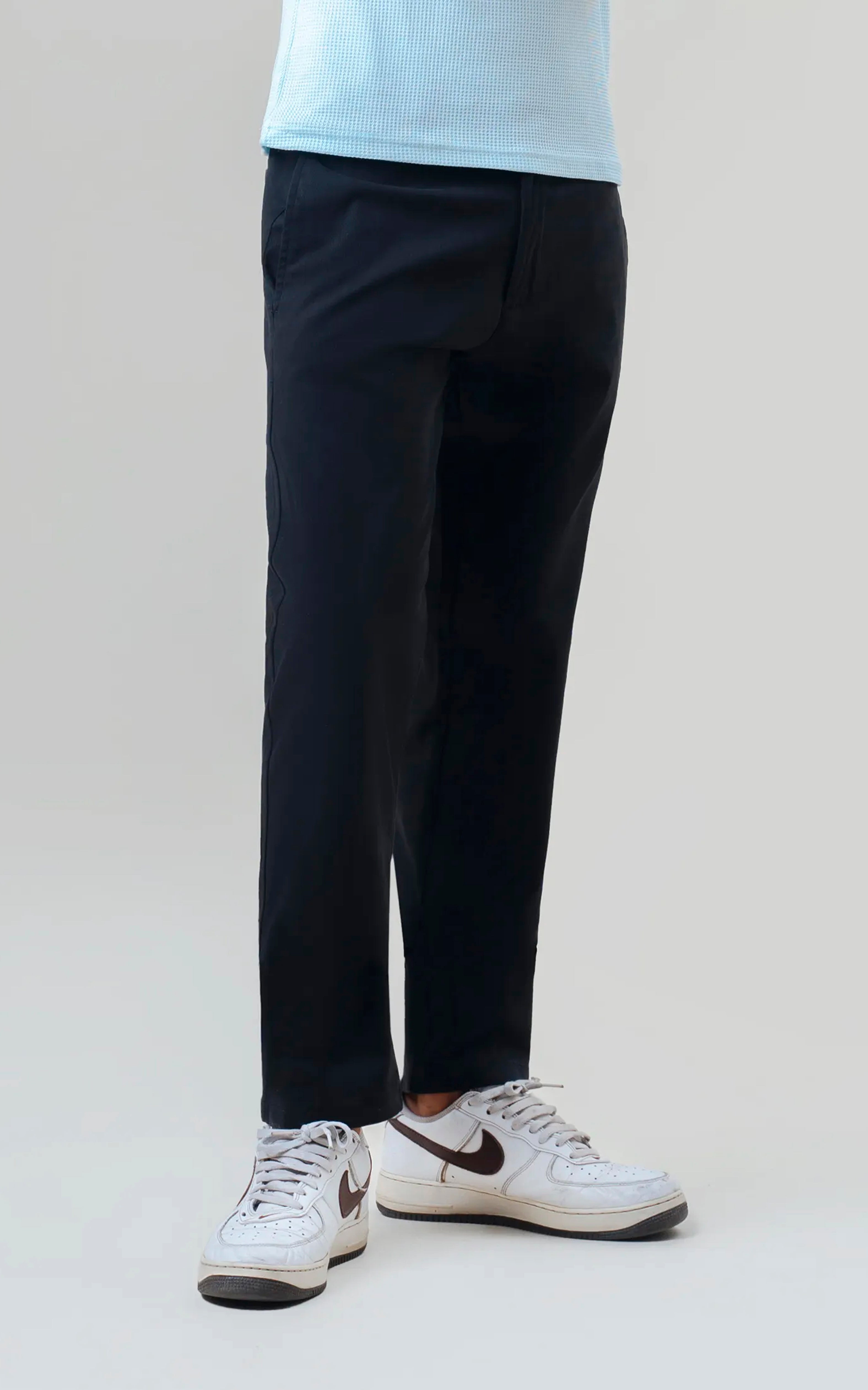 TWILL SMART FIT CASUAL PANT BLACK