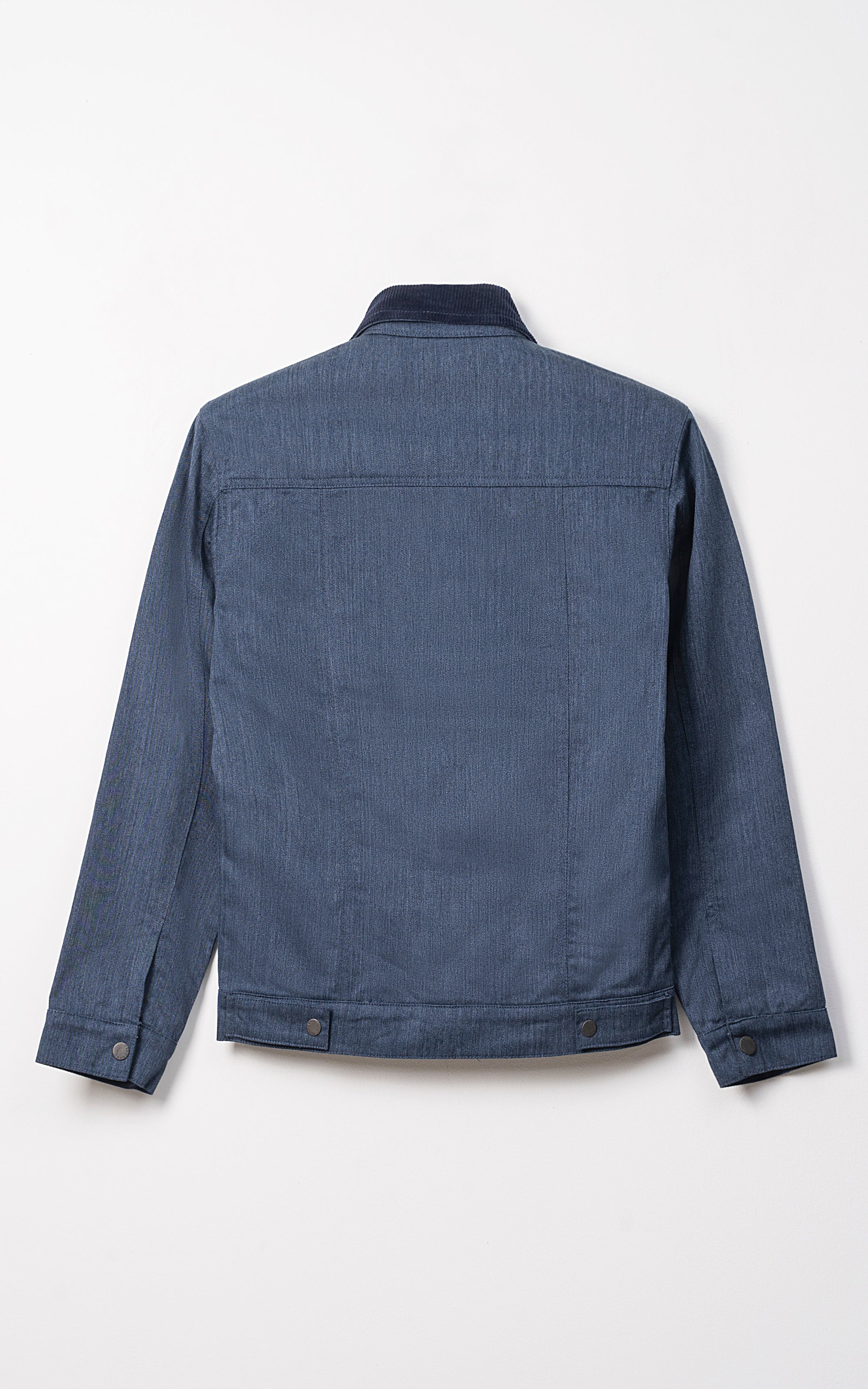 CORDUROY COLLAR FULL SLEEVE JACKET NAVY