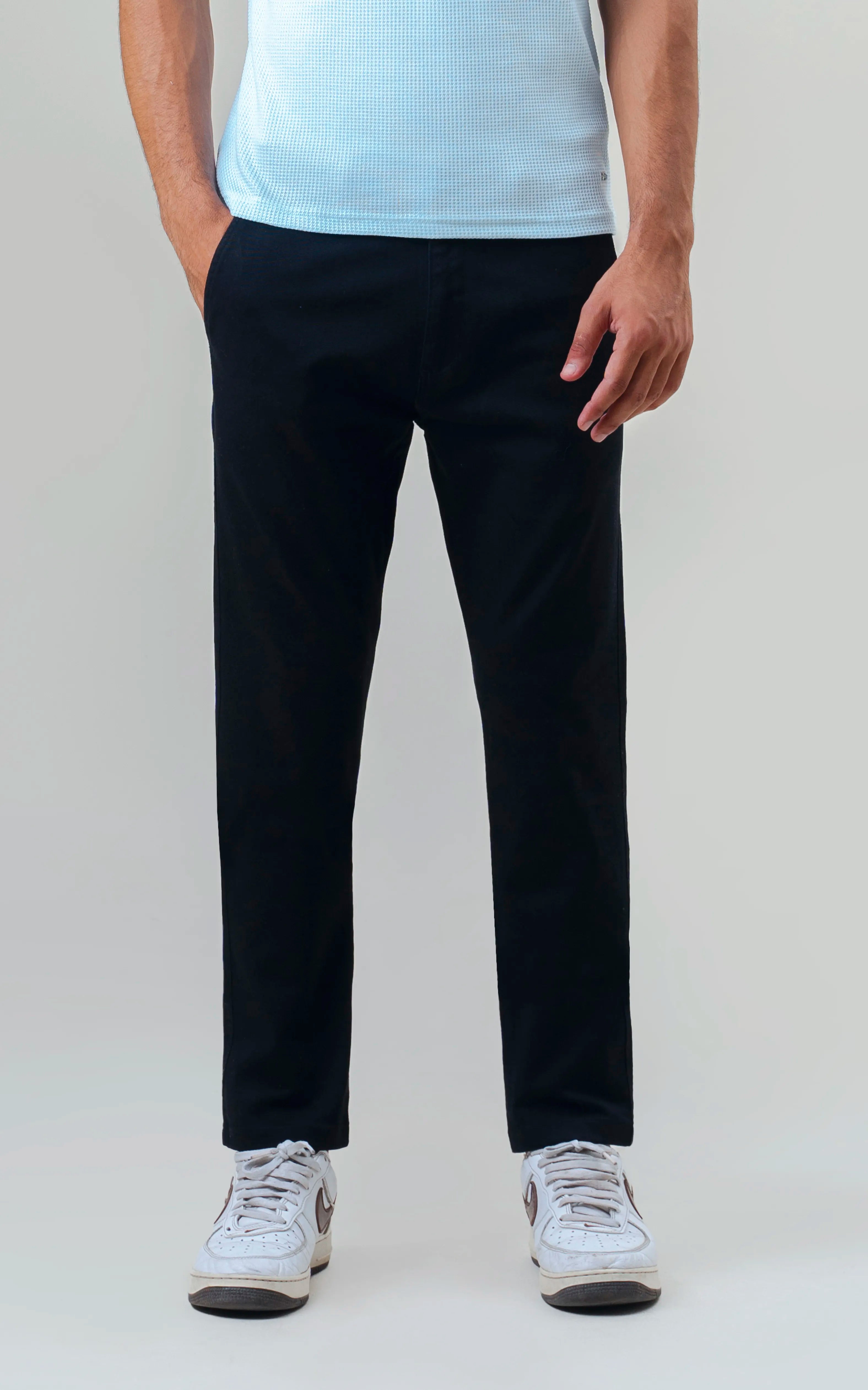 TWILL SMART FIT CASUAL PANT BLACK