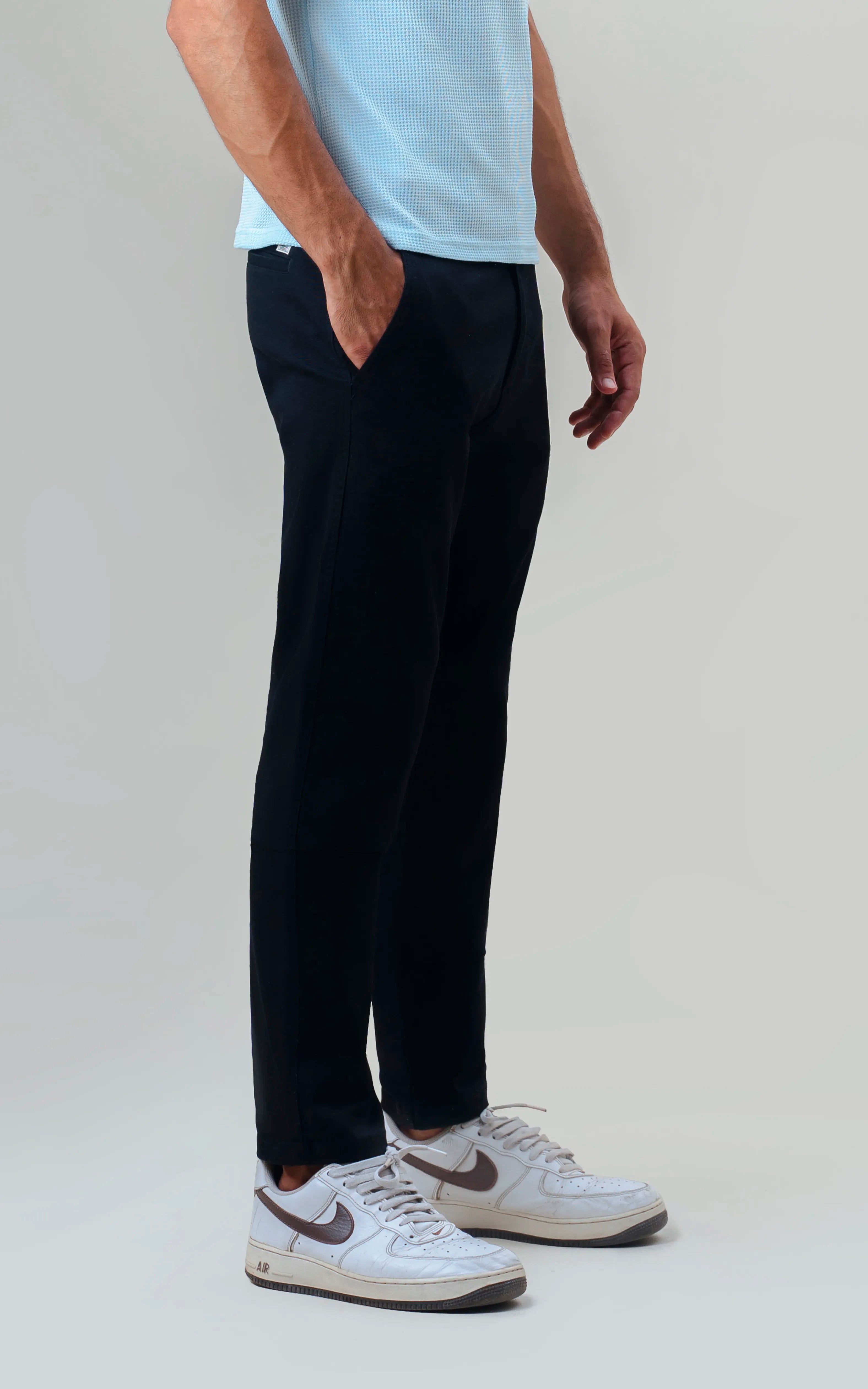 TWILL SMART FIT CASUAL PANT BLACK
