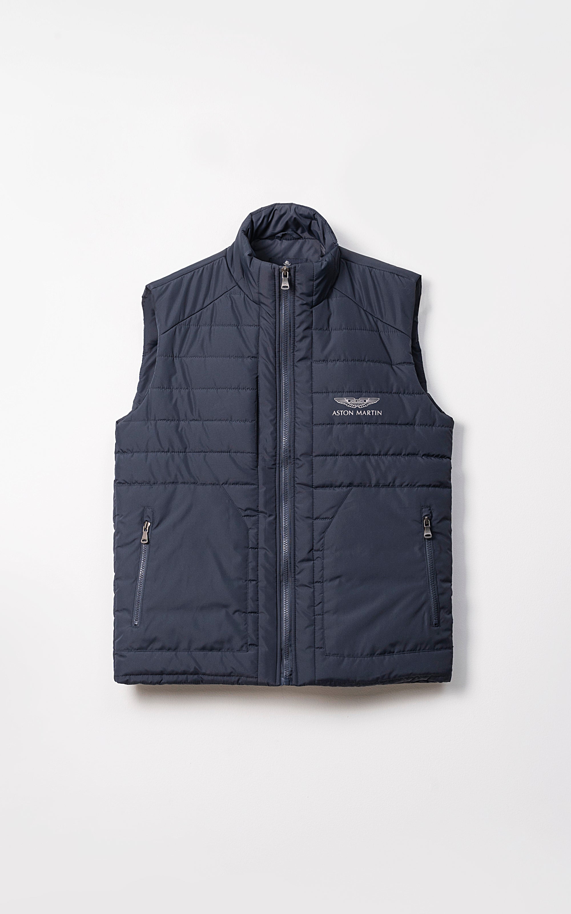 SIGNATURE  SLEEVELESS JACKET NAVY