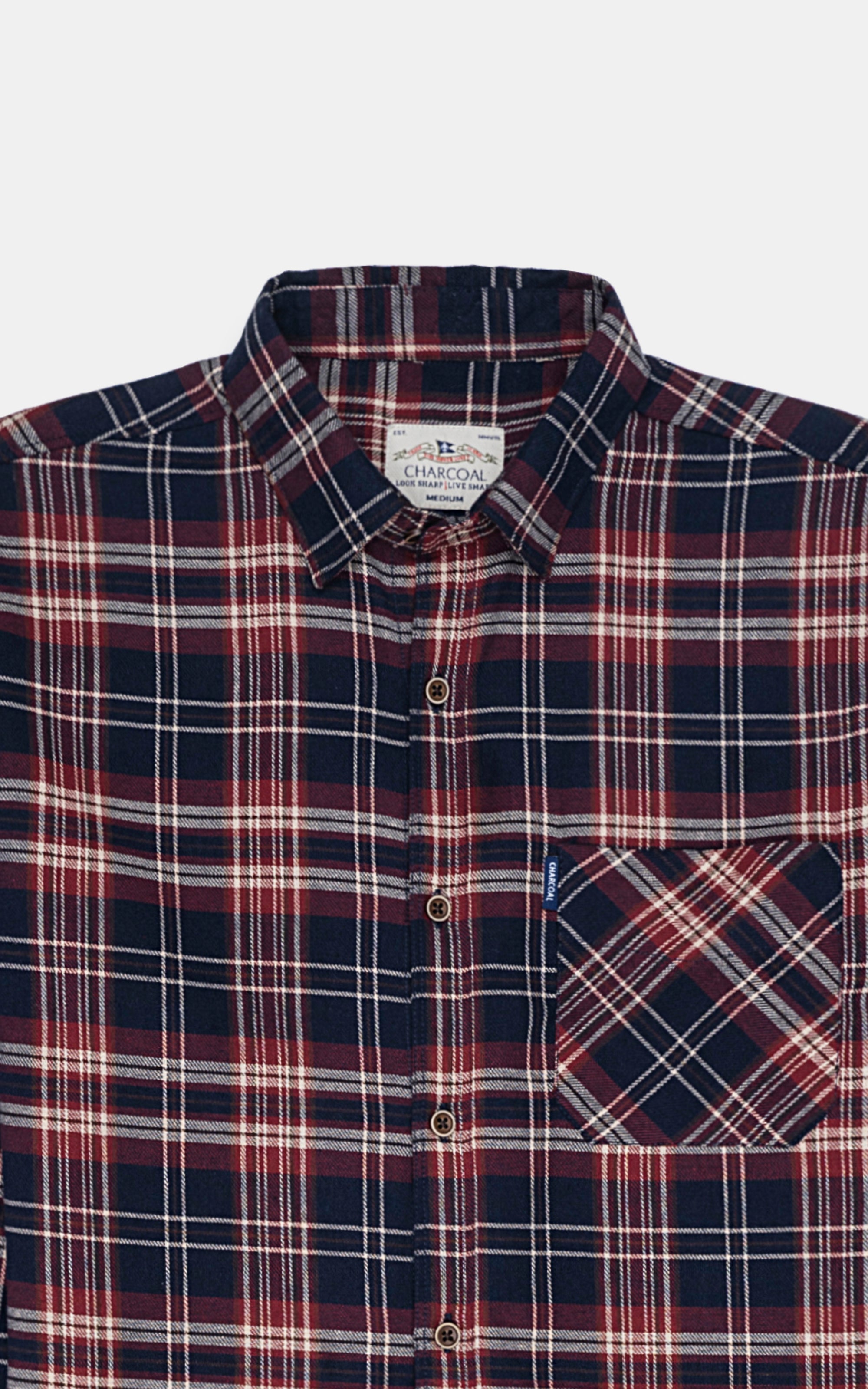 CASUAL SHIRT NAVY MAROON