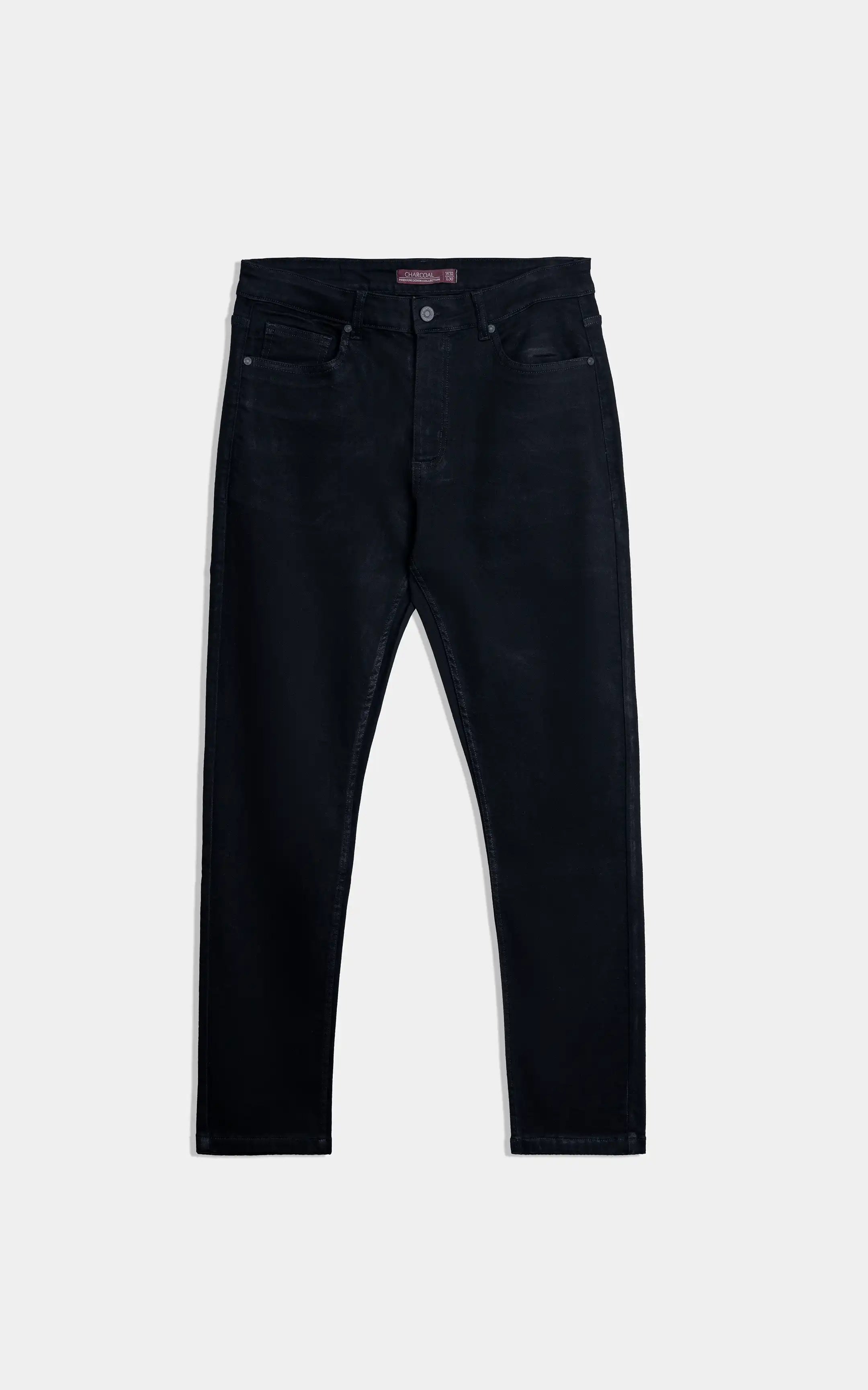 JEANS TAPERED FIT BLACK RINSE