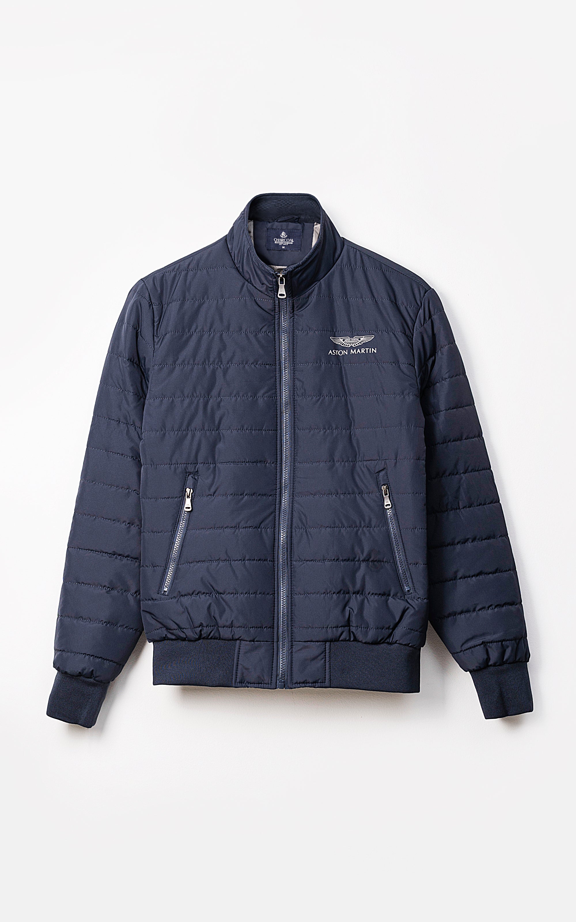 SIGNATURE AUSTIN MARTIN PUFFER JACKET FULL SLEEVE NAVY