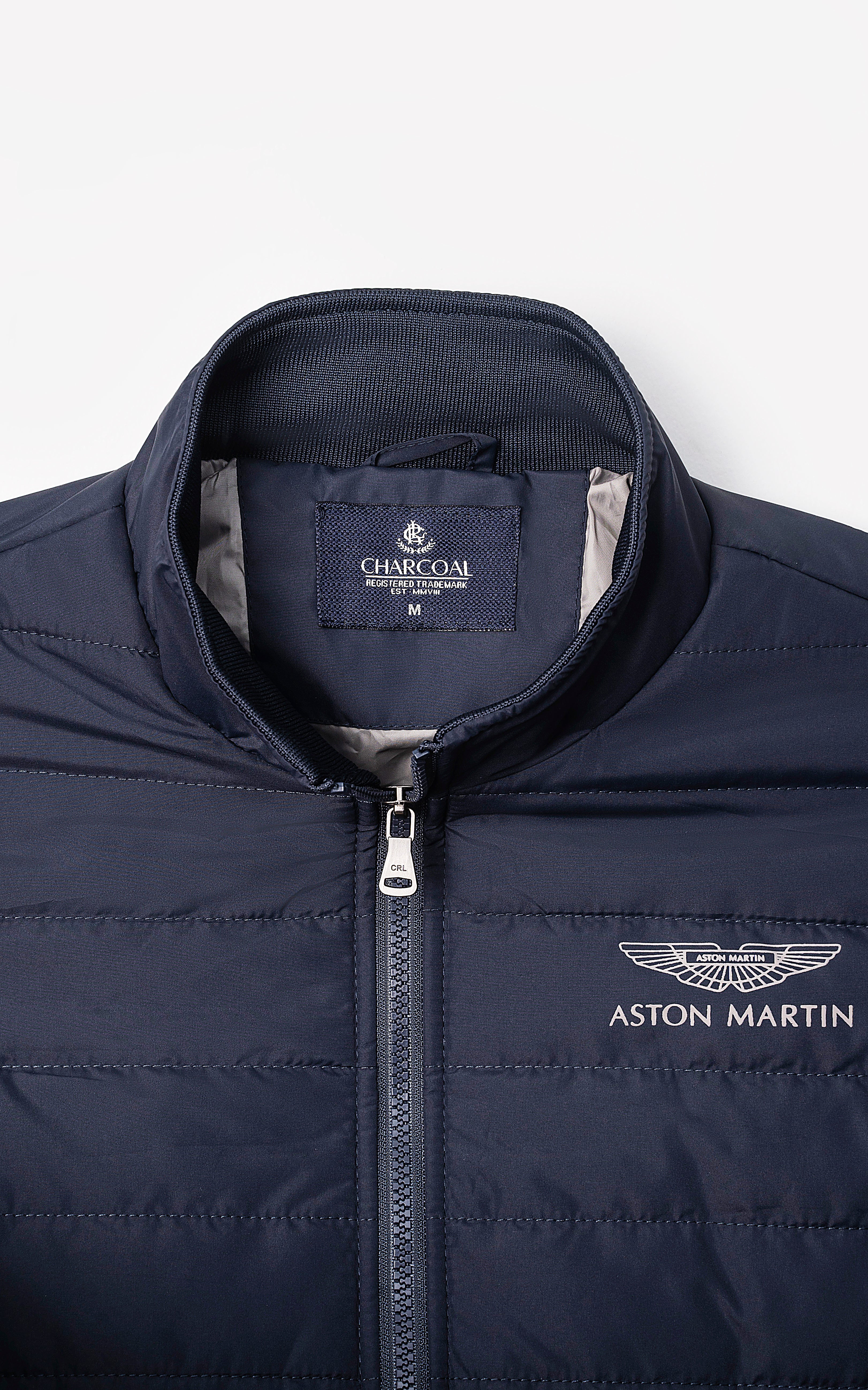 SIGNATURE AUSTIN MARTIN PUFFER JACKET FULL SLEEVE NAVY