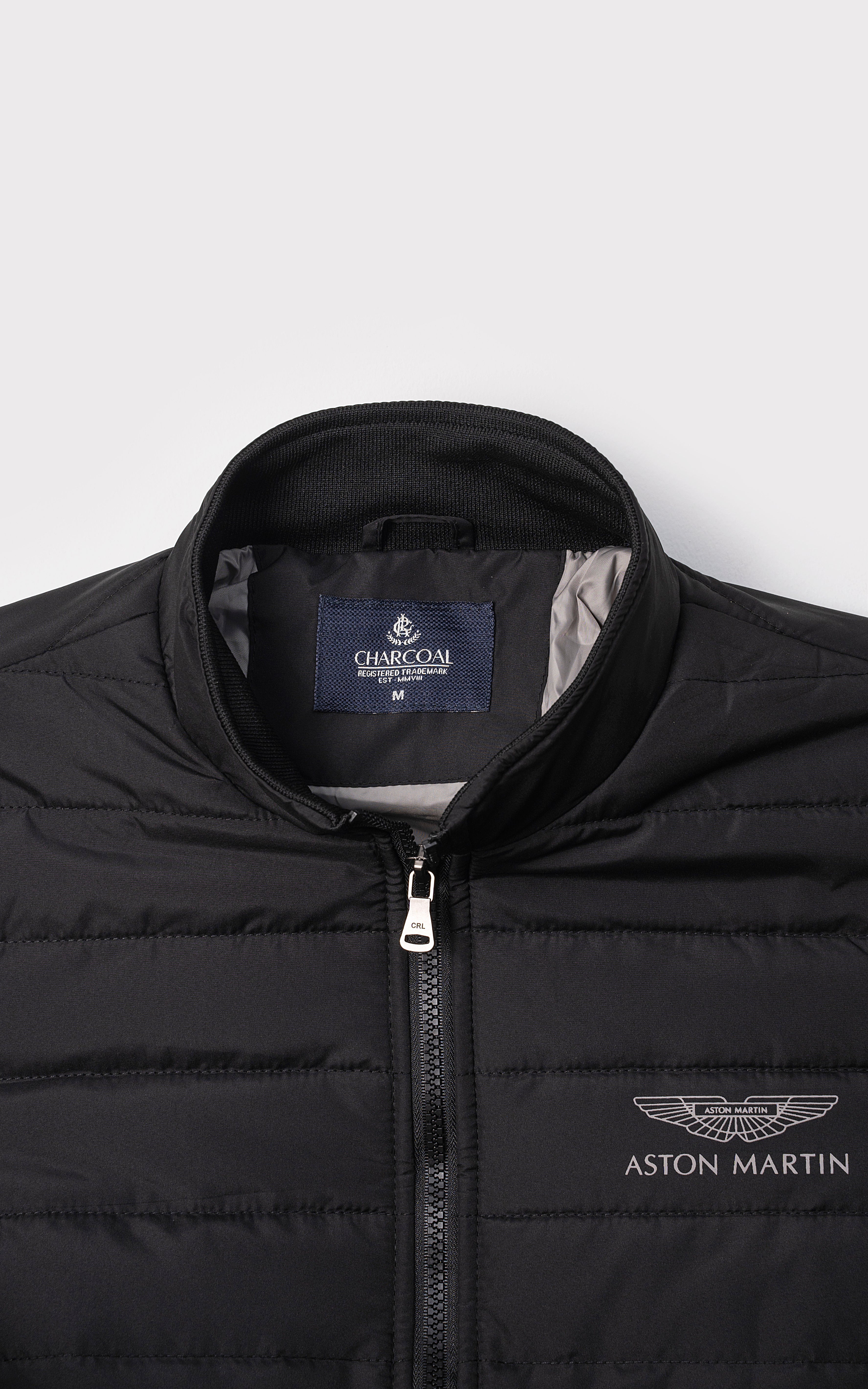 SIGNATURE AUSTIN MARTIN PUFFER JACKET FULL SLEEVE BLACK